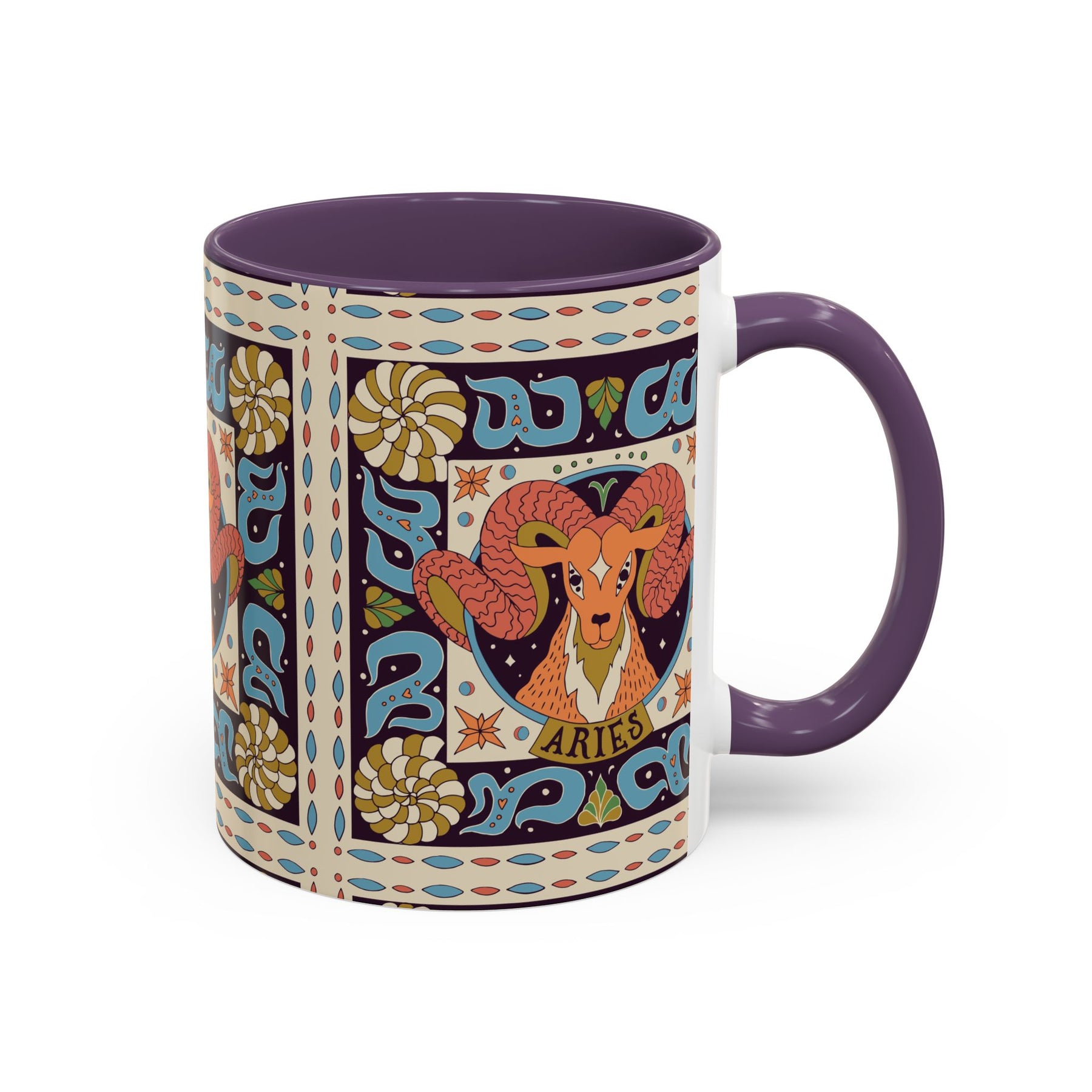 Colorful Capricorn Coffee Mug, Custom Ceramic 11oz & 15oz Zodiac Design - Ira World Art LLC