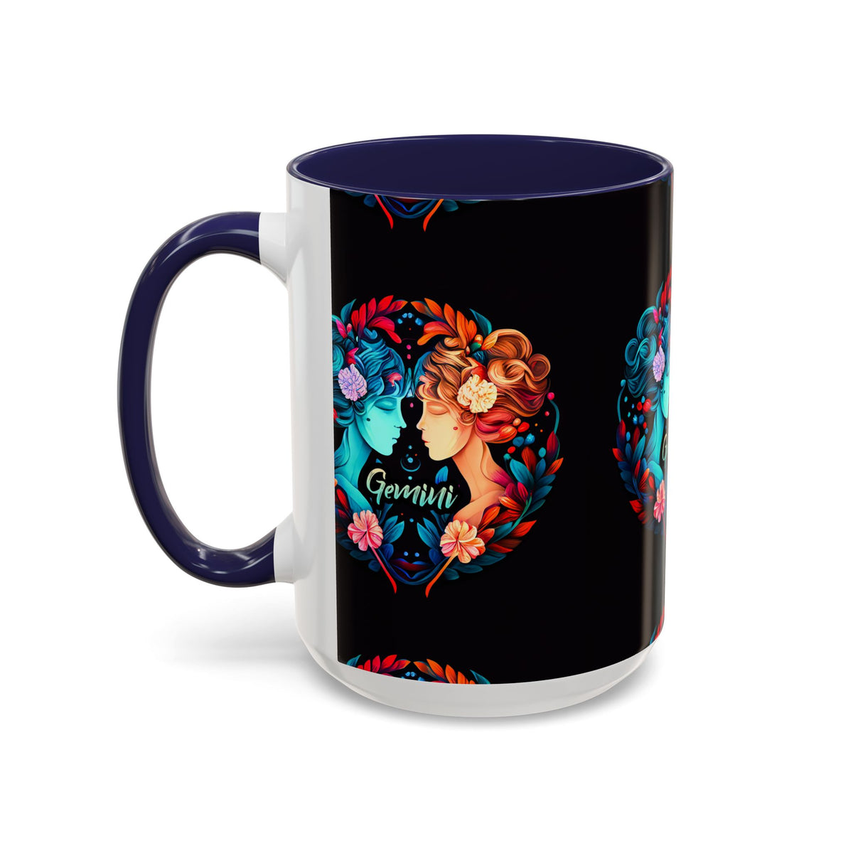Gemini Zodiac Coffee Mug, Custom Ceramic 11oz & 15oz Colorful Design - Ira World Art LLC