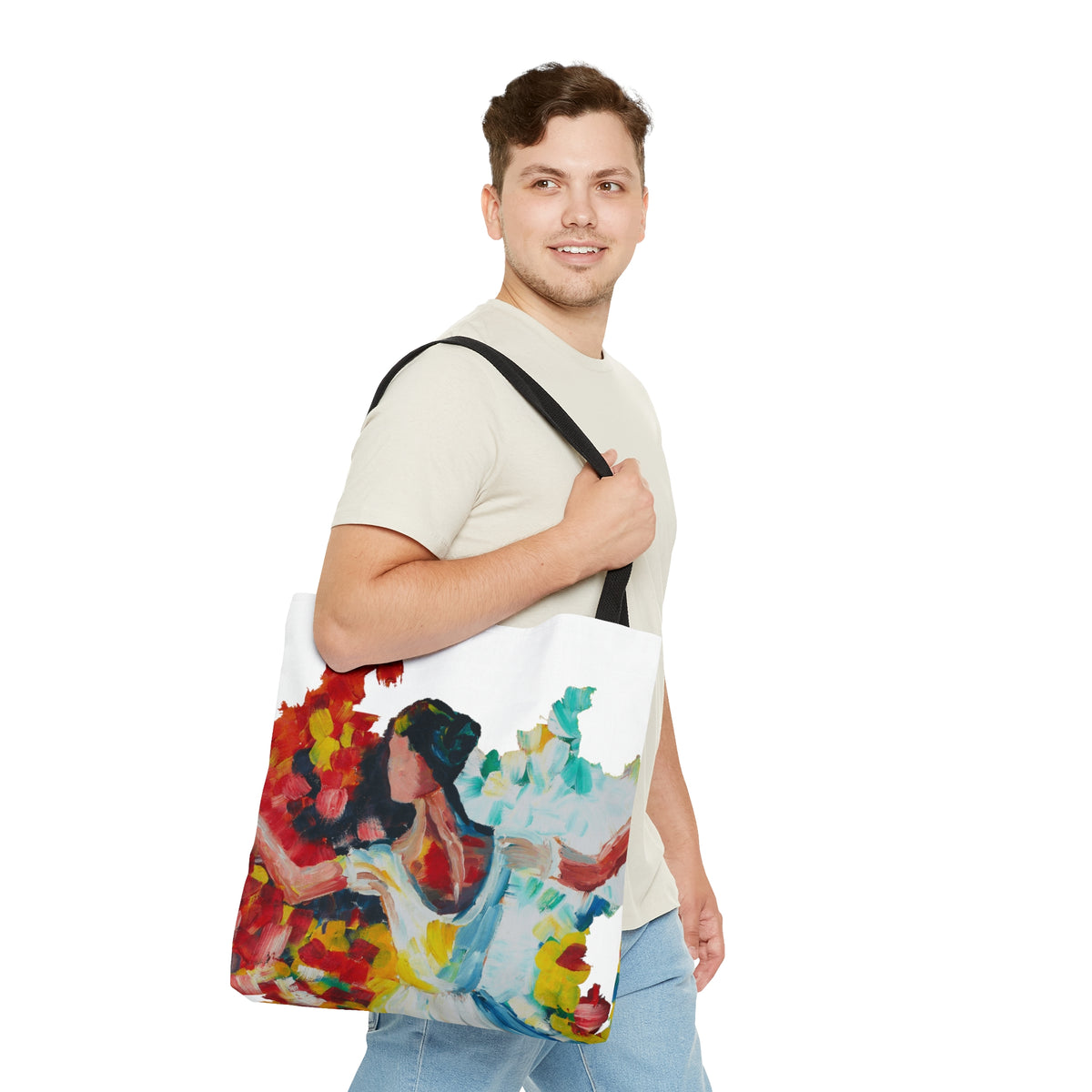 Dance Through Life: Tote Bag with Dancing Girl Print – Stylish and Spacious Companion for Every Occasion - Ira World Art LLC