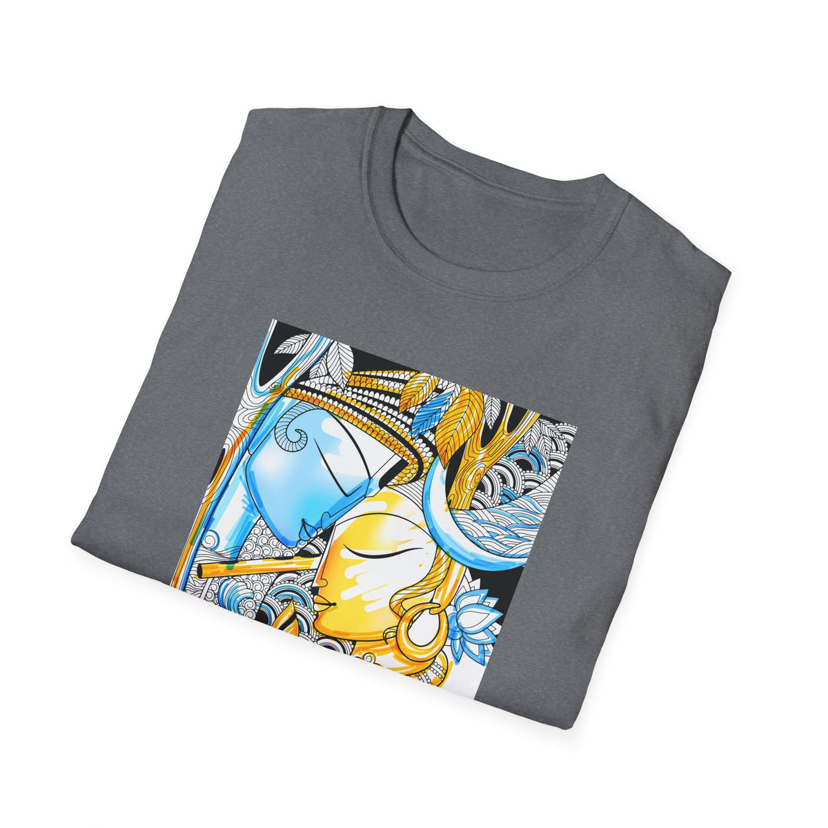 Radha Krishna Unisex T-Shirt, Spiritual Tee, Hindu Deity Shirt, Religious Gift, Meditation Top - Ira World Art LLC