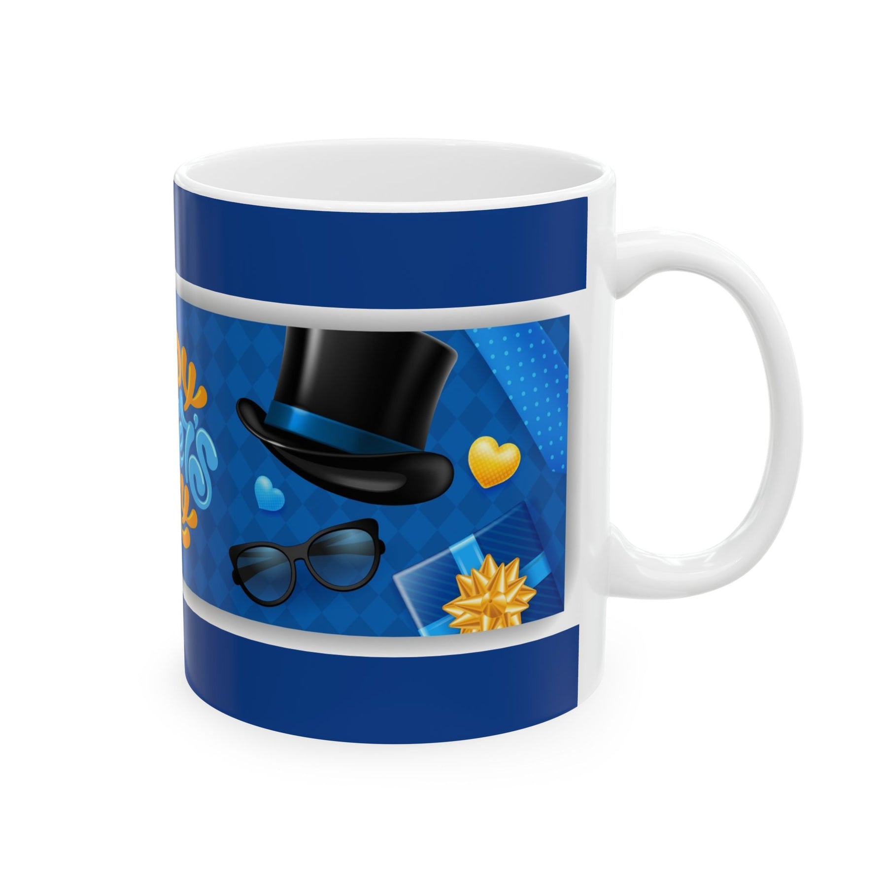 Blue Ceramic Coffee Mug for Dad, 15oz Gift for Father’s Day - Ira World Art LLC