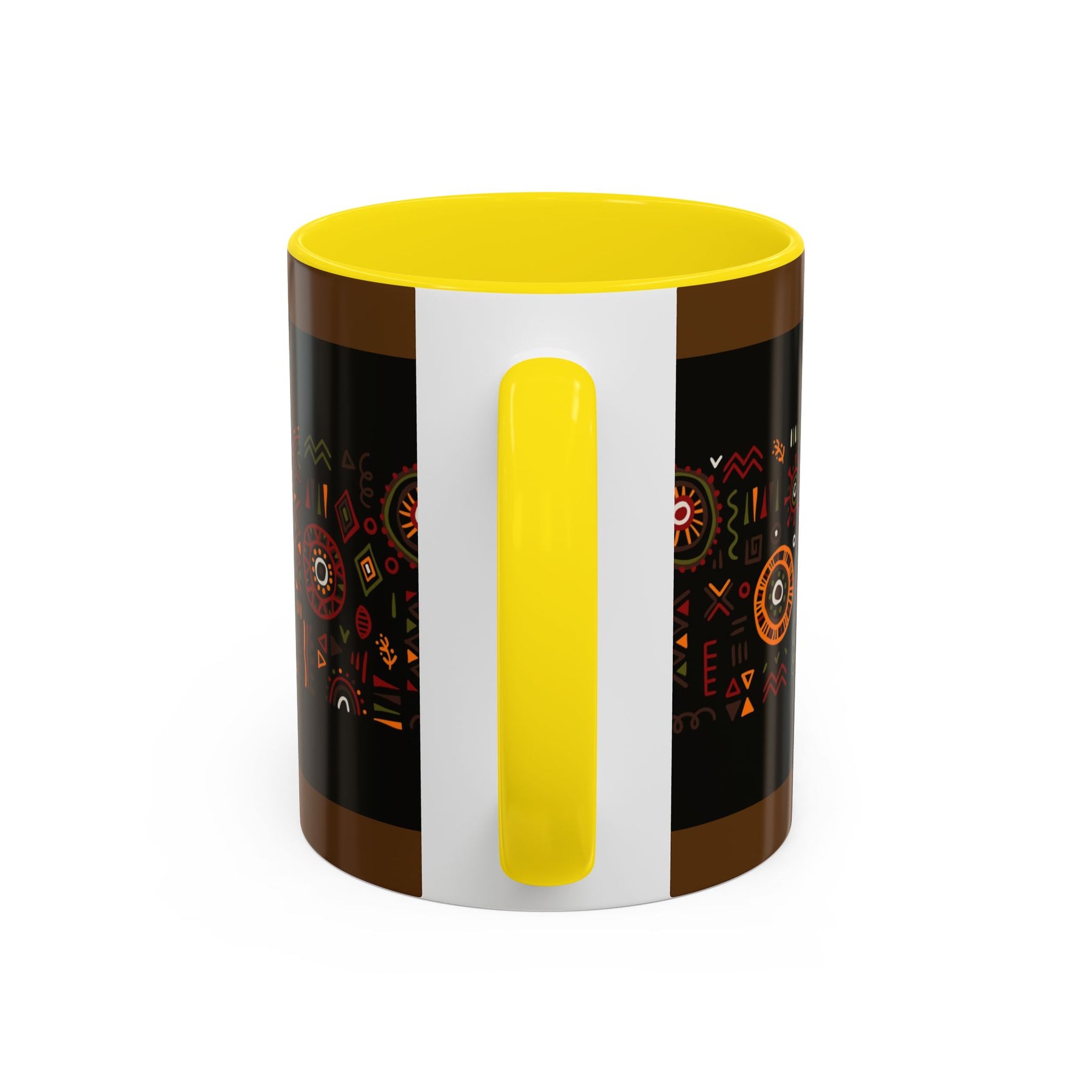 Tribal Ceramic Coffee Mug, Afrocentric Colorful Design, Custom 11oz & 15oz - Ira World Art LLC