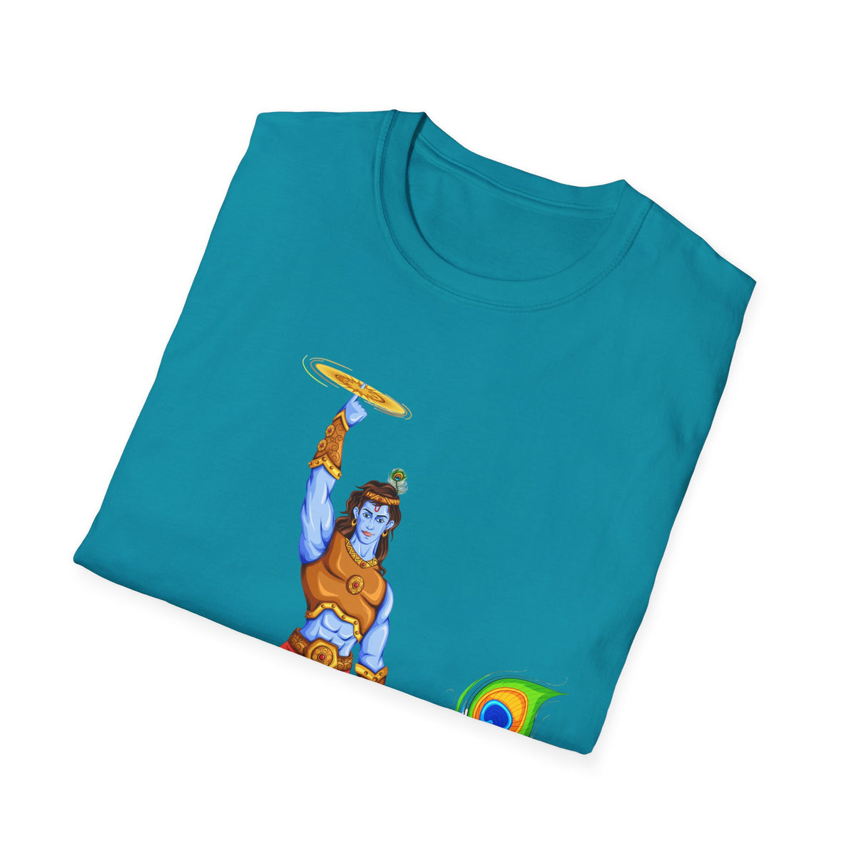Krishna with Sudarshan Chakra Unisex T-Shirt, Hindu God Tee, Spirituality Shirt, Religious Apparel, Yoga Top - Ira World Art LLC