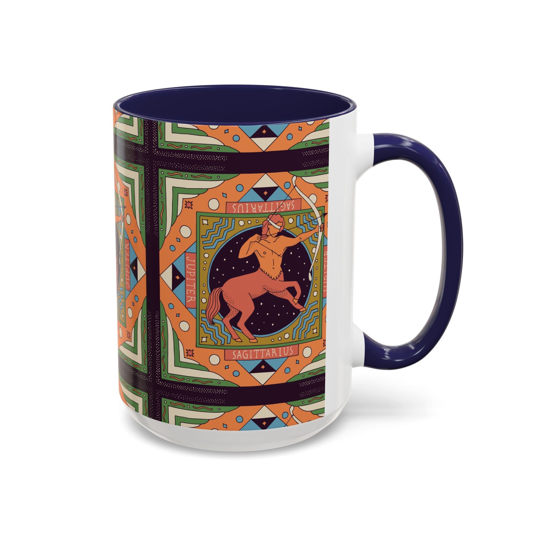Sagittarius Custom Coffee Mug, Vibrant 11oz & 15oz Unique Printed Design - Ira World Art LLC