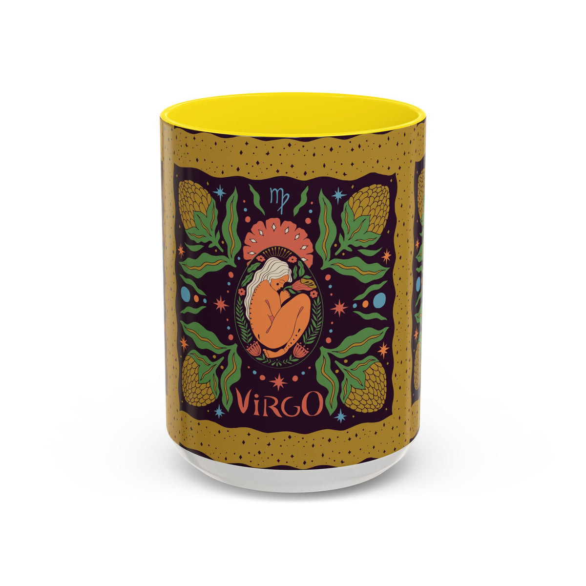 Virgo Zodiac Custom Coffee Mug, Colorful Ceramic 11oz and 15oz Design - Ira World Art LLC