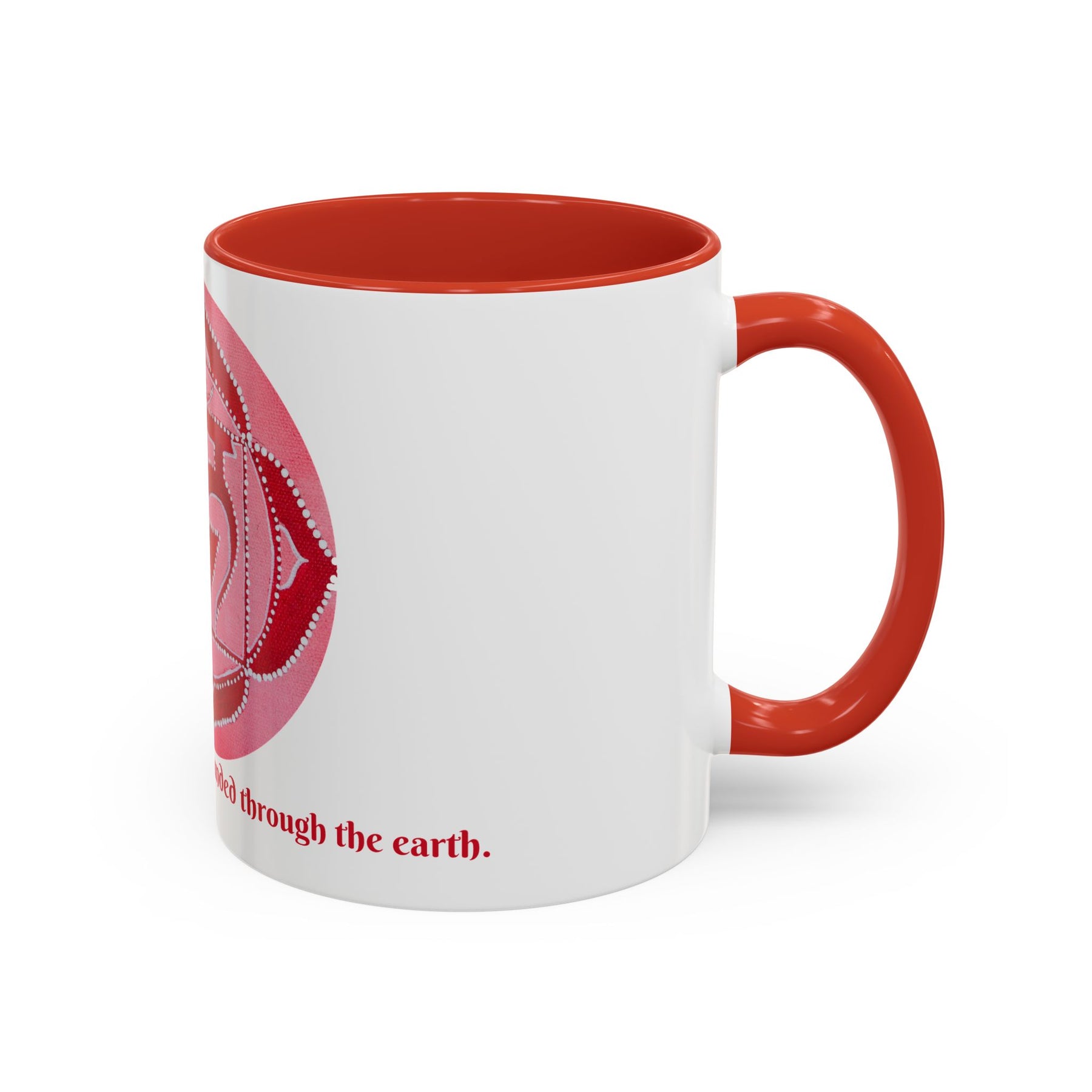 Root Chakra Mug for Meditation – 11oz Yoga Cup with Bold Design - Ira World Art LLC