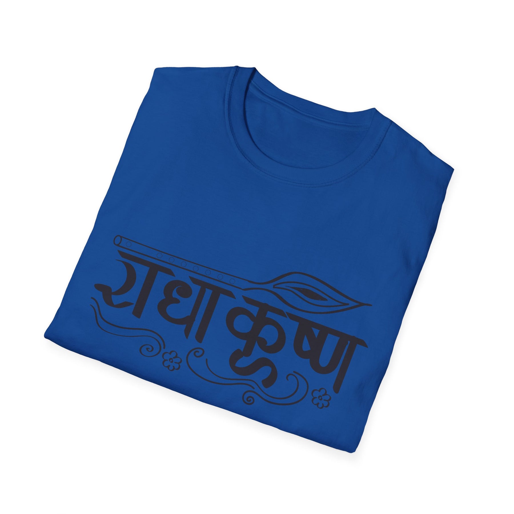 Radha Krishna Unisex T-Shirt, Hindu Deity Tee, Spiritual Printed Shirt, Yoga Apparel, Boho Top, Festival Clothing - Ira World Art LLC