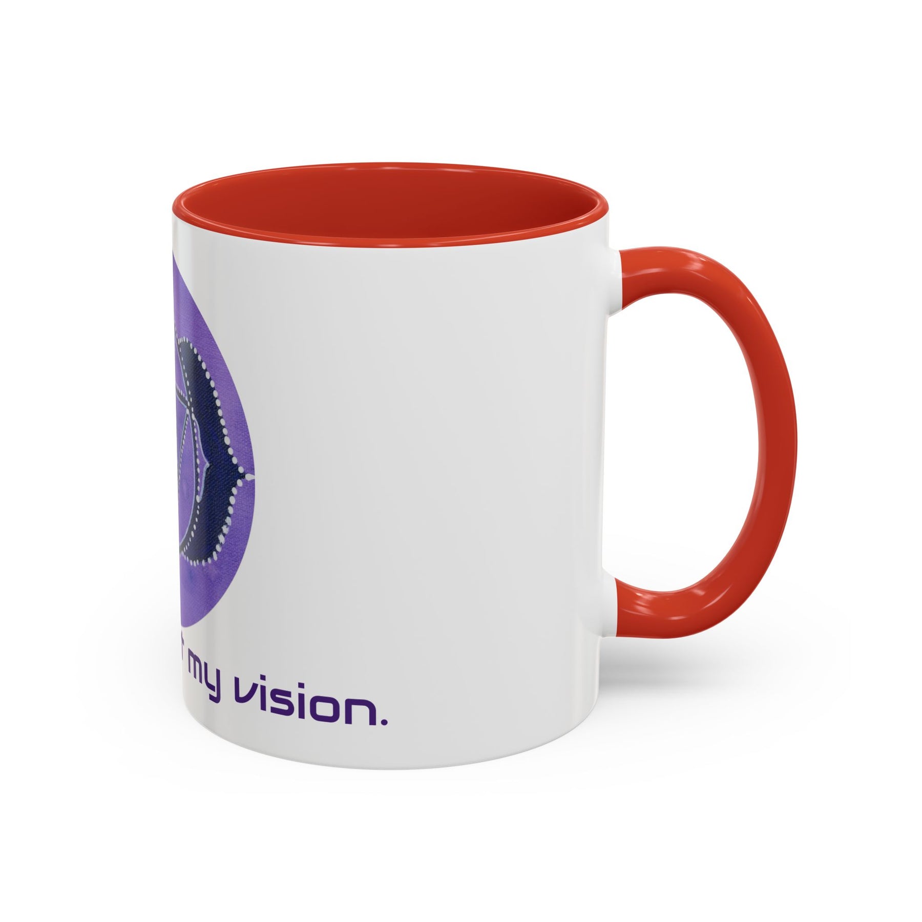 Third Eye Chakra Accent Mug 11oz with Colorful Design, Meditation Tea Mug - Ira World Art LLC
