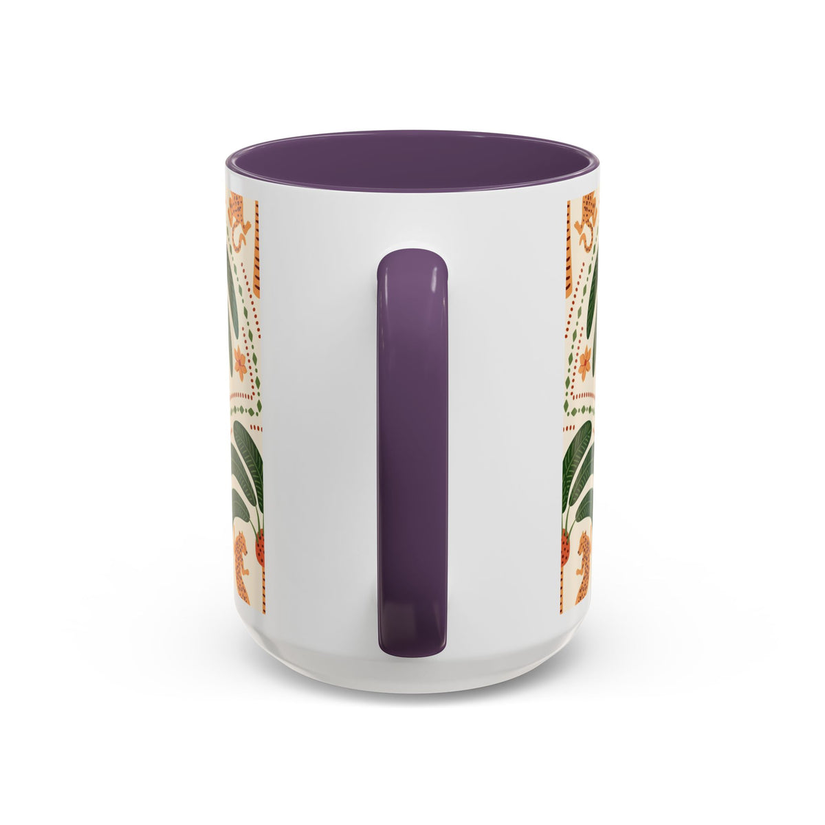 Tropical Ceramic Coffee Mug with Colorful Floral Design, 11oz & 15oz - Ira World Art LLC