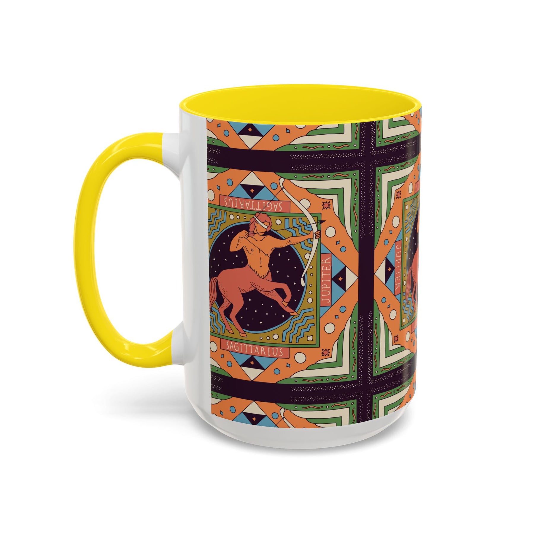 Sagittarius Custom Coffee Mug, Vibrant 11oz & 15oz Unique Printed Design - Ira World Art LLC