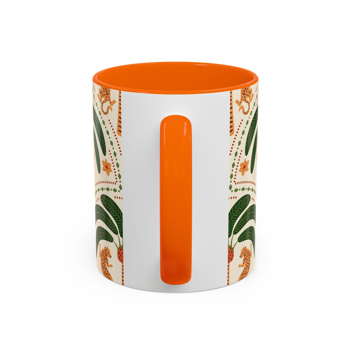 Tropical Ceramic Coffee Mug with Colorful Floral Design, 11oz & 15oz - Ira World Art LLC