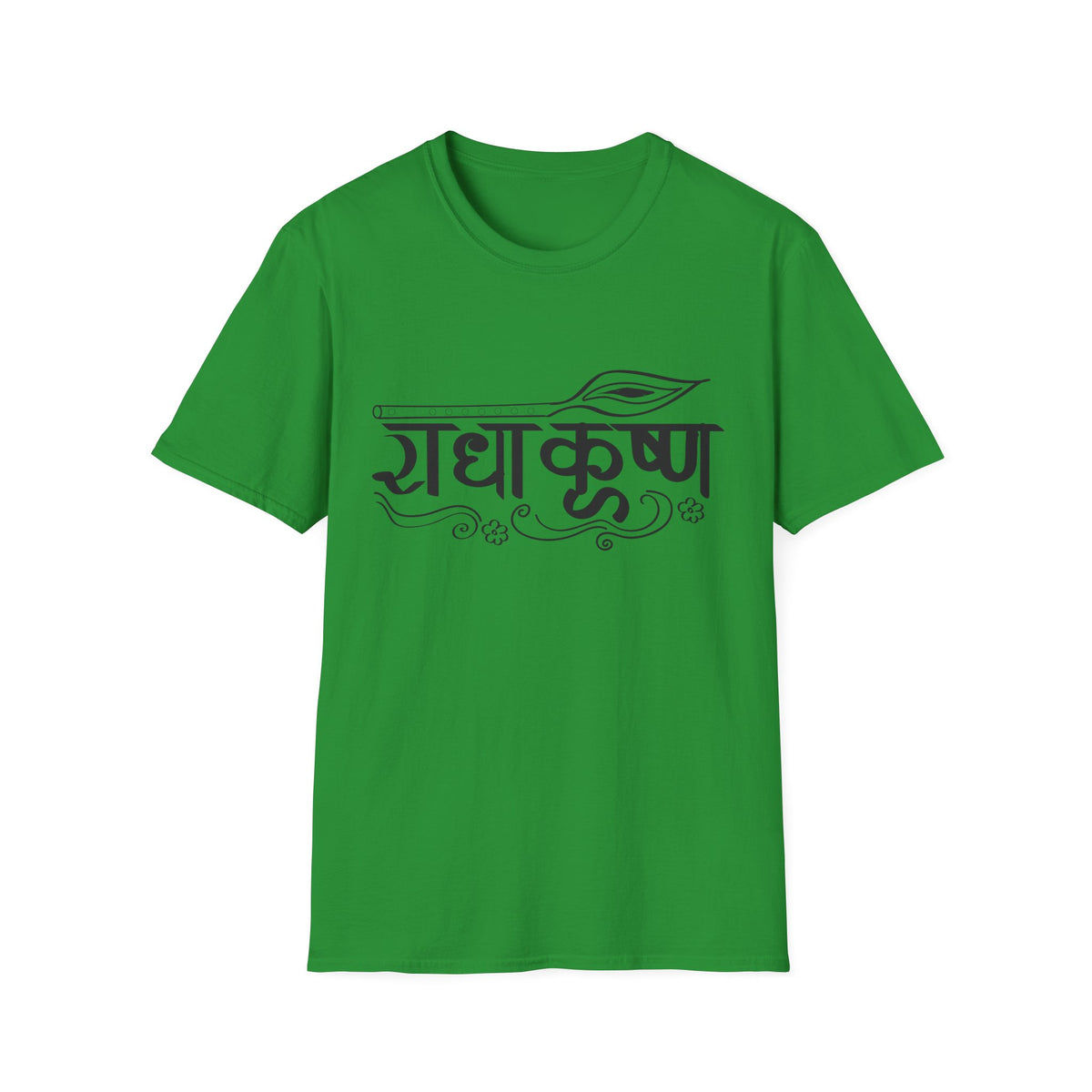 Radha Krishna Unisex T-Shirt, Hindu Deity Tee, Spiritual Printed Shirt, Yoga Apparel, Boho Top, Festival Clothing - Ira World Art LLC