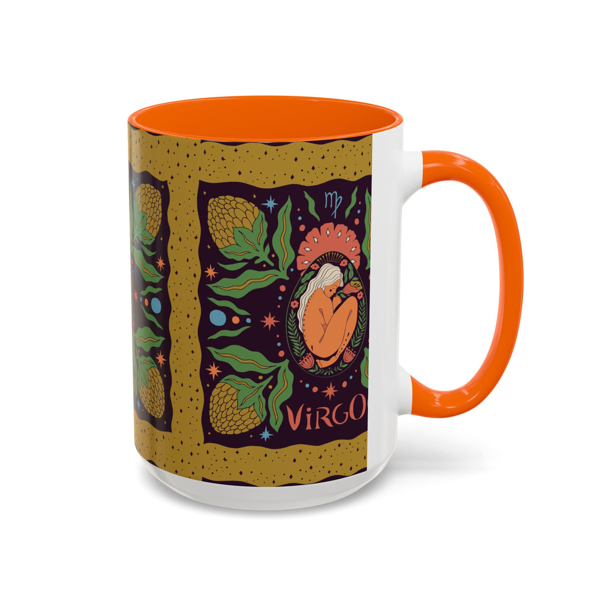 Virgo Zodiac Custom Coffee Mug, Colorful Ceramic 11oz and 15oz Design - Ira World Art LLC