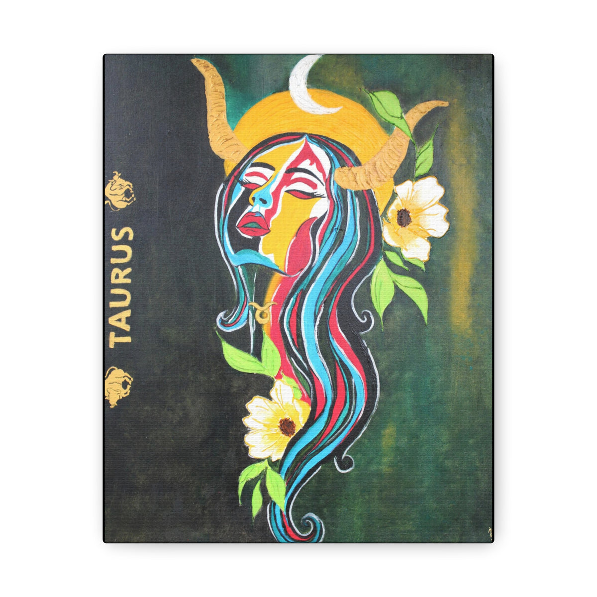 Celestial Taurus: Zodiac Constellation Gallery Wrap Painting | taurus gifts  |  Memory Gift - Ira World Art LLC