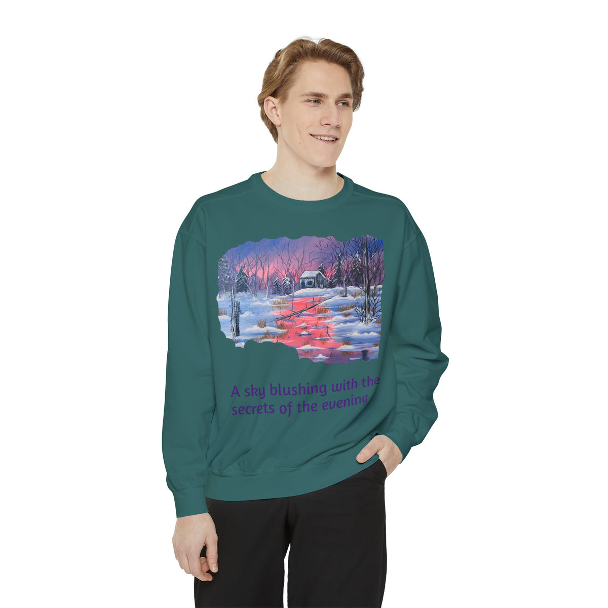 Unisex Garment-Dyed Sweatshirt - Ira World Art LLC