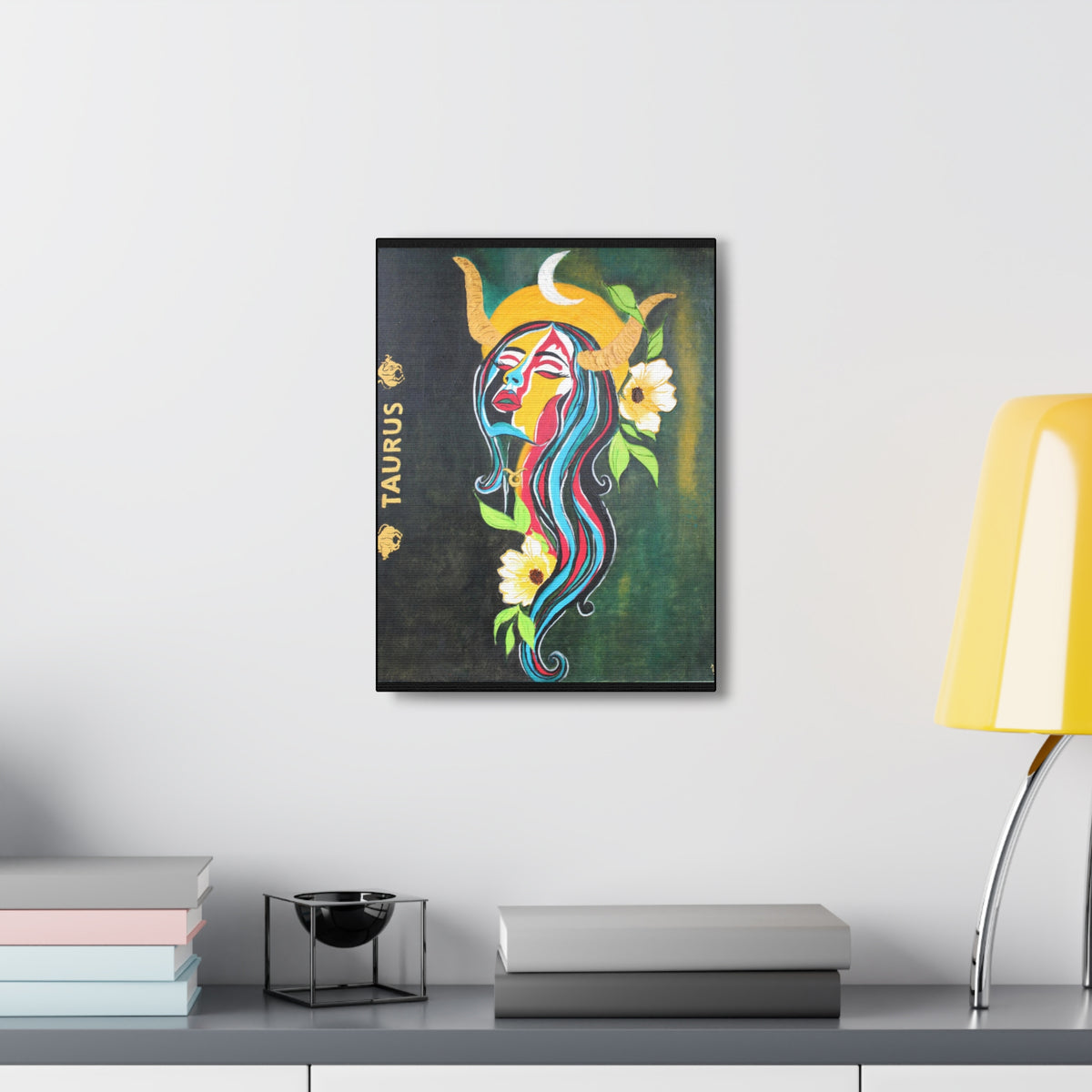 Celestial Taurus: Zodiac Constellation Gallery Wrap Painting | taurus gifts  |  Memory Gift - Ira World Art LLC