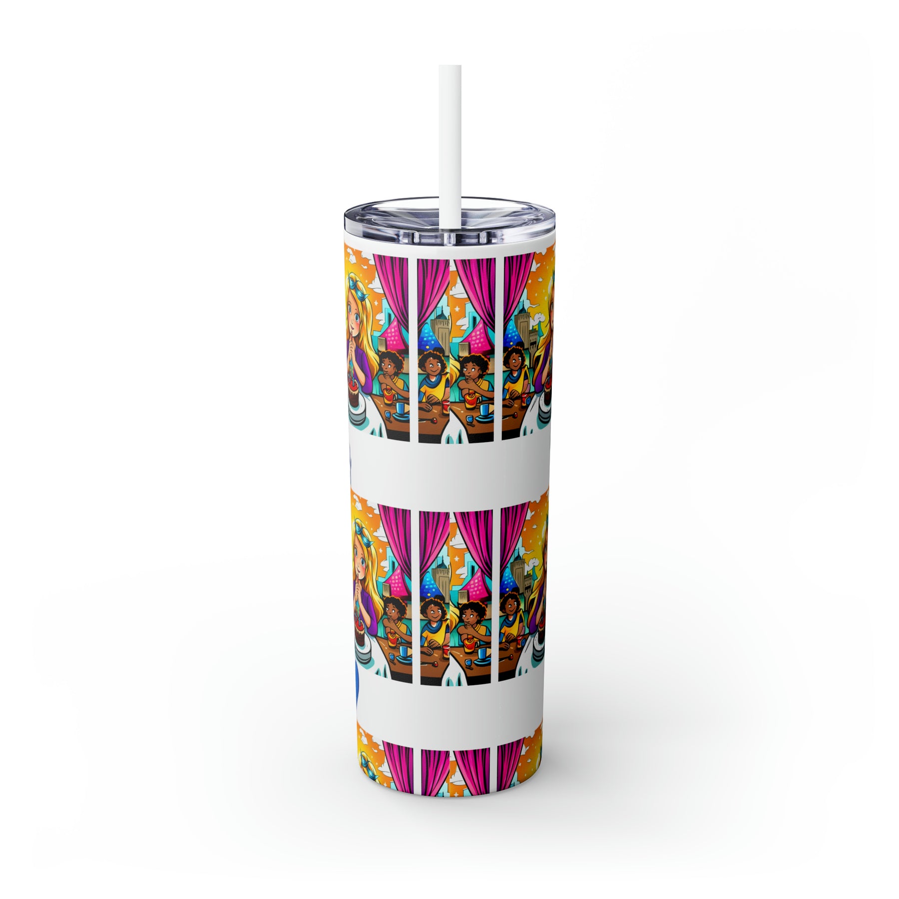 Stylish 20oz Birthday Skinny Tumbler with Straw – Celebrate in Sip-worthy Fashion!" - Ira World Art LLC