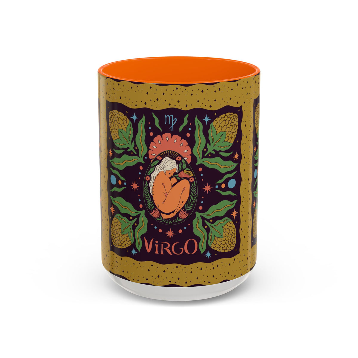 Virgo Zodiac Custom Coffee Mug, Colorful Ceramic 11oz and 15oz Design - Ira World Art LLC