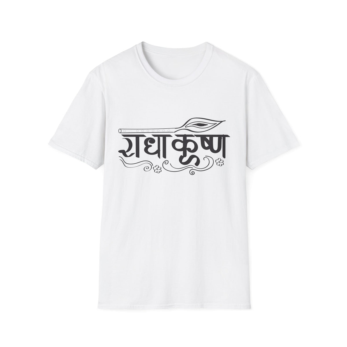 Radha Krishna Unisex T-Shirt, Hindu Deity Tee, Spiritual Printed Shirt, Yoga Apparel, Boho Top, Festival Clothing - Ira World Art LLC