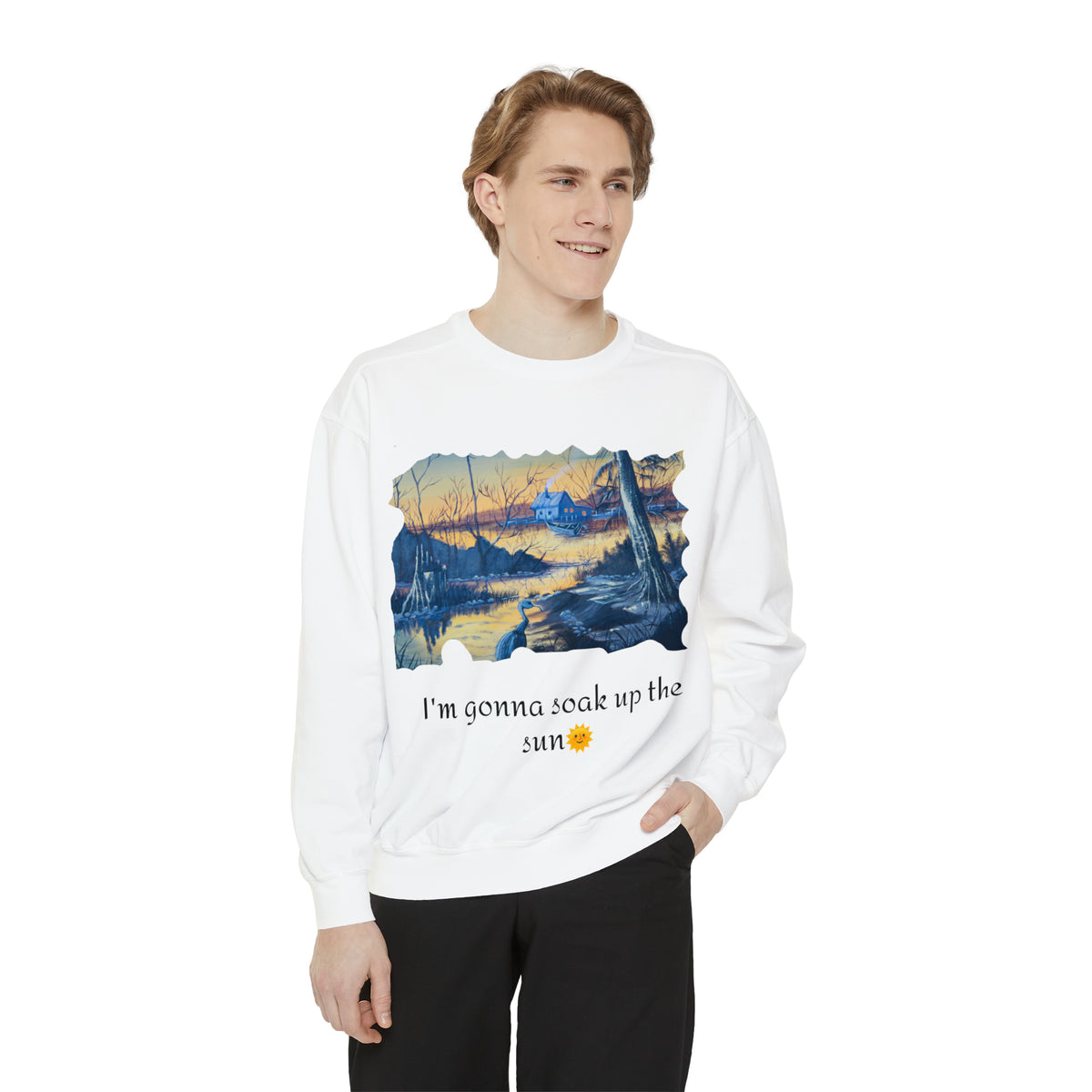 Unisex Garment-Dyed Sweatshirt - Ira World Art LLC