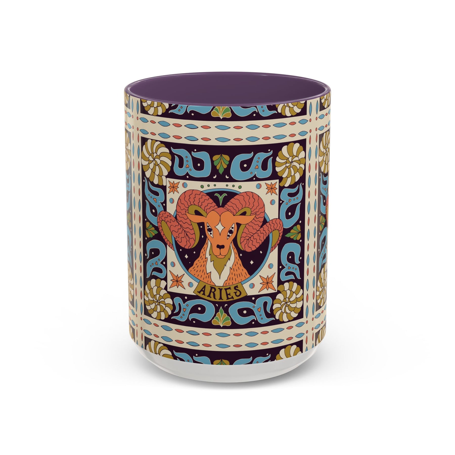 Colorful Capricorn Coffee Mug, Custom Ceramic 11oz & 15oz Zodiac Design - Ira World Art LLC