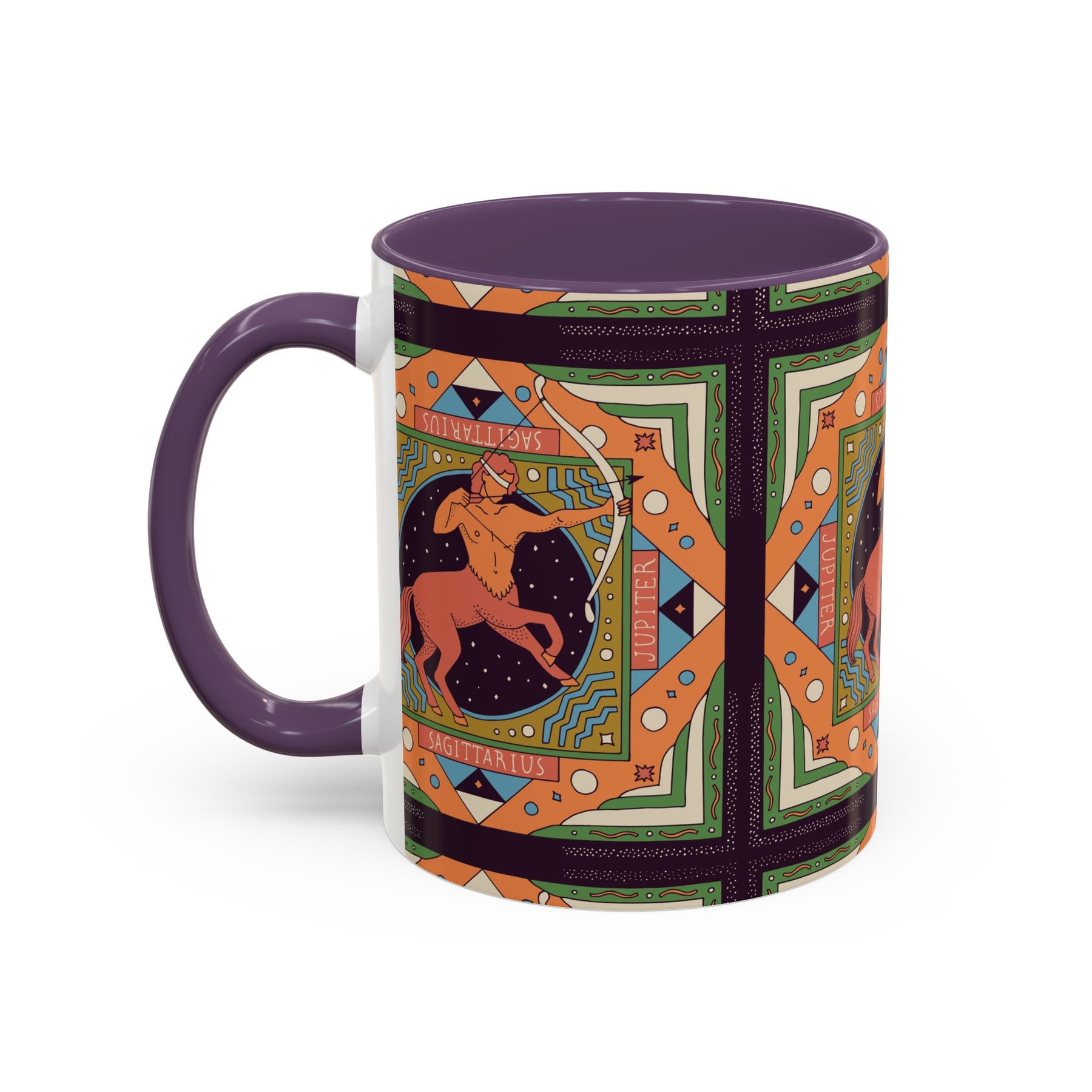 Sagittarius Custom Coffee Mug, Vibrant 11oz & 15oz Unique Printed Design - Ira World Art LLC