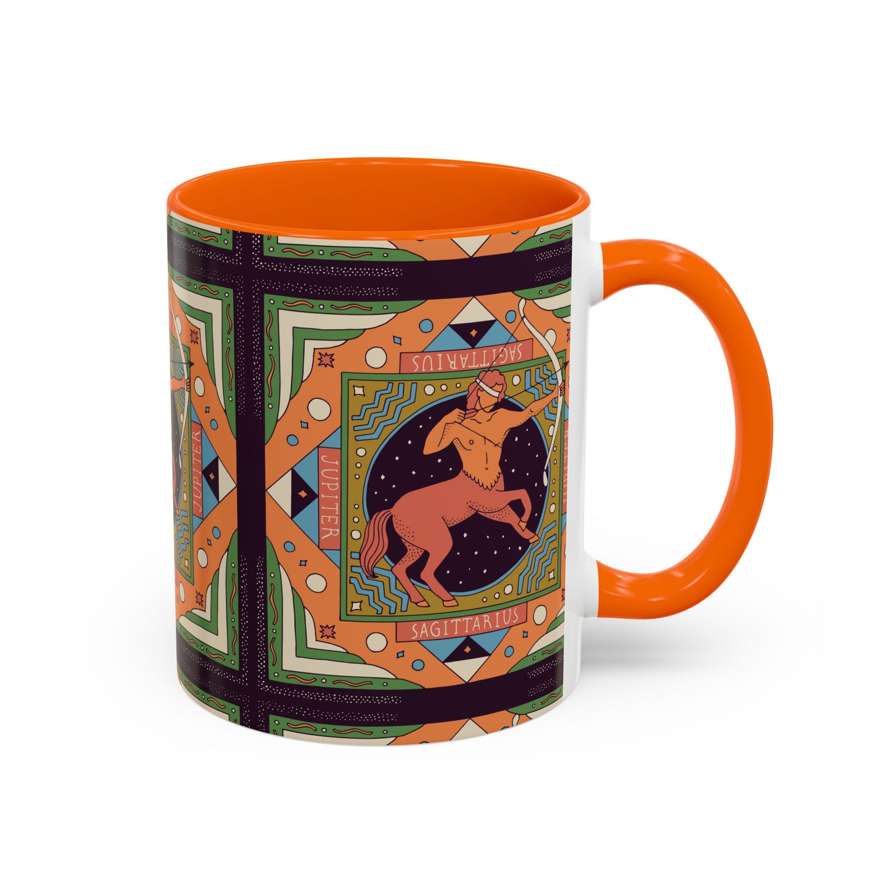 Sagittarius Custom Coffee Mug, Vibrant 11oz & 15oz Unique Printed Design - Ira World Art LLC