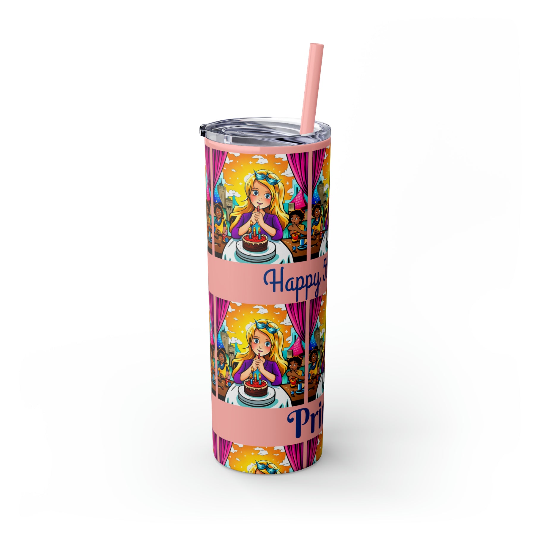 Stylish 20oz Birthday Skinny Tumbler with Straw – Celebrate in Sip-worthy Fashion!" - Ira World Art LLC