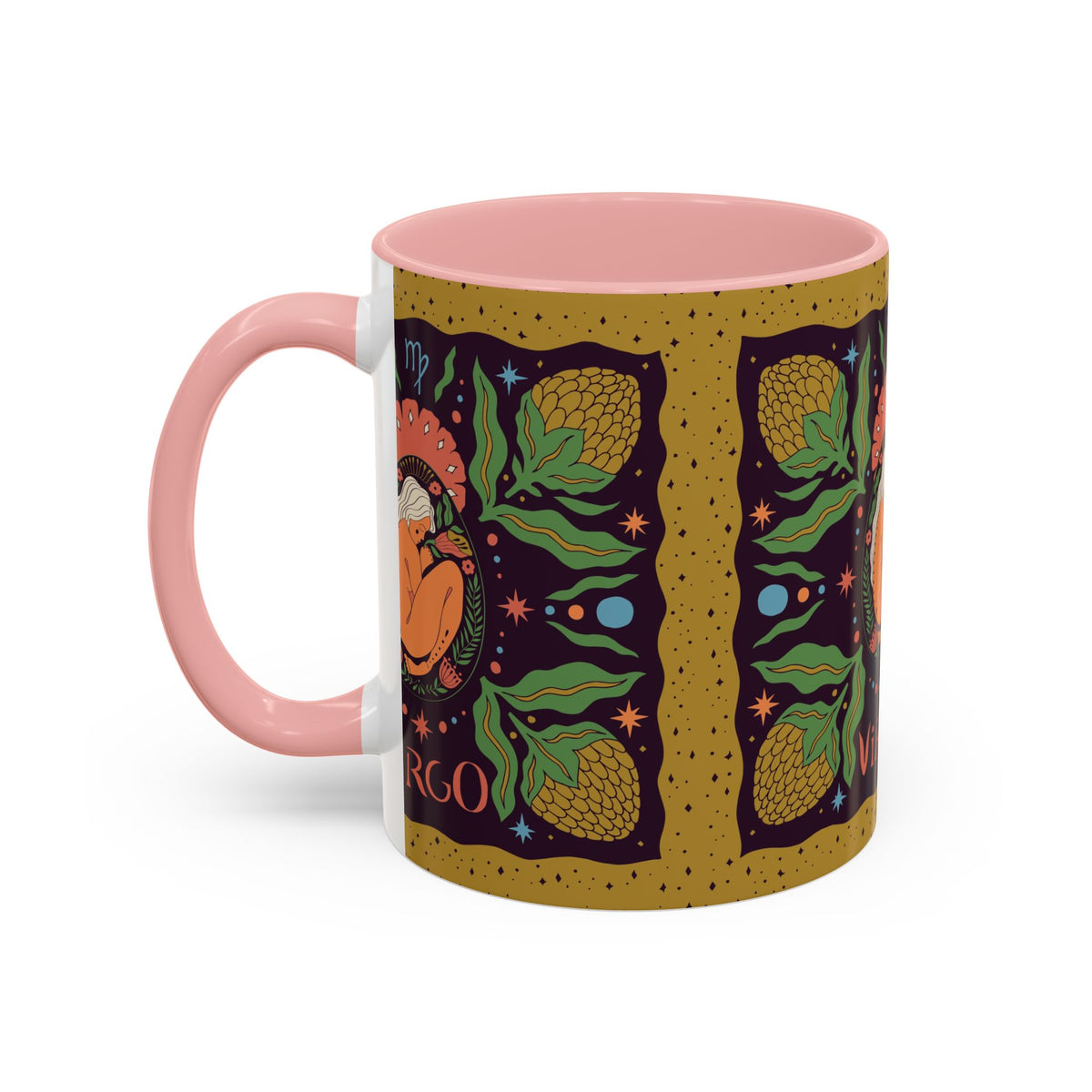Virgo Zodiac Custom Coffee Mug, Colorful Ceramic 11oz and 15oz Design - Ira World Art LLC