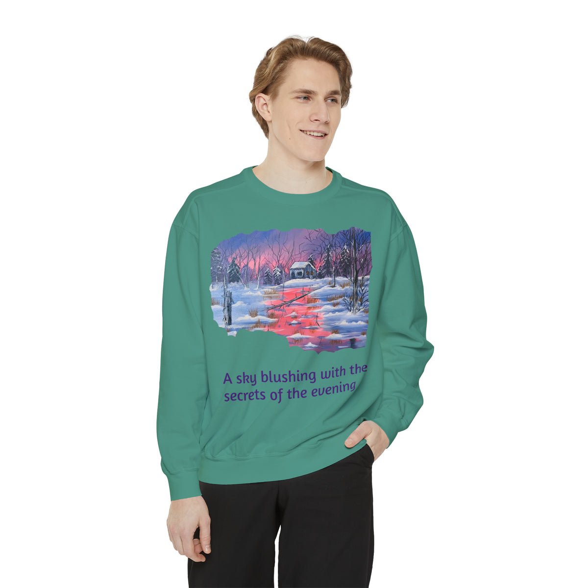 Unisex Garment-Dyed Sweatshirt - Ira World Art LLC