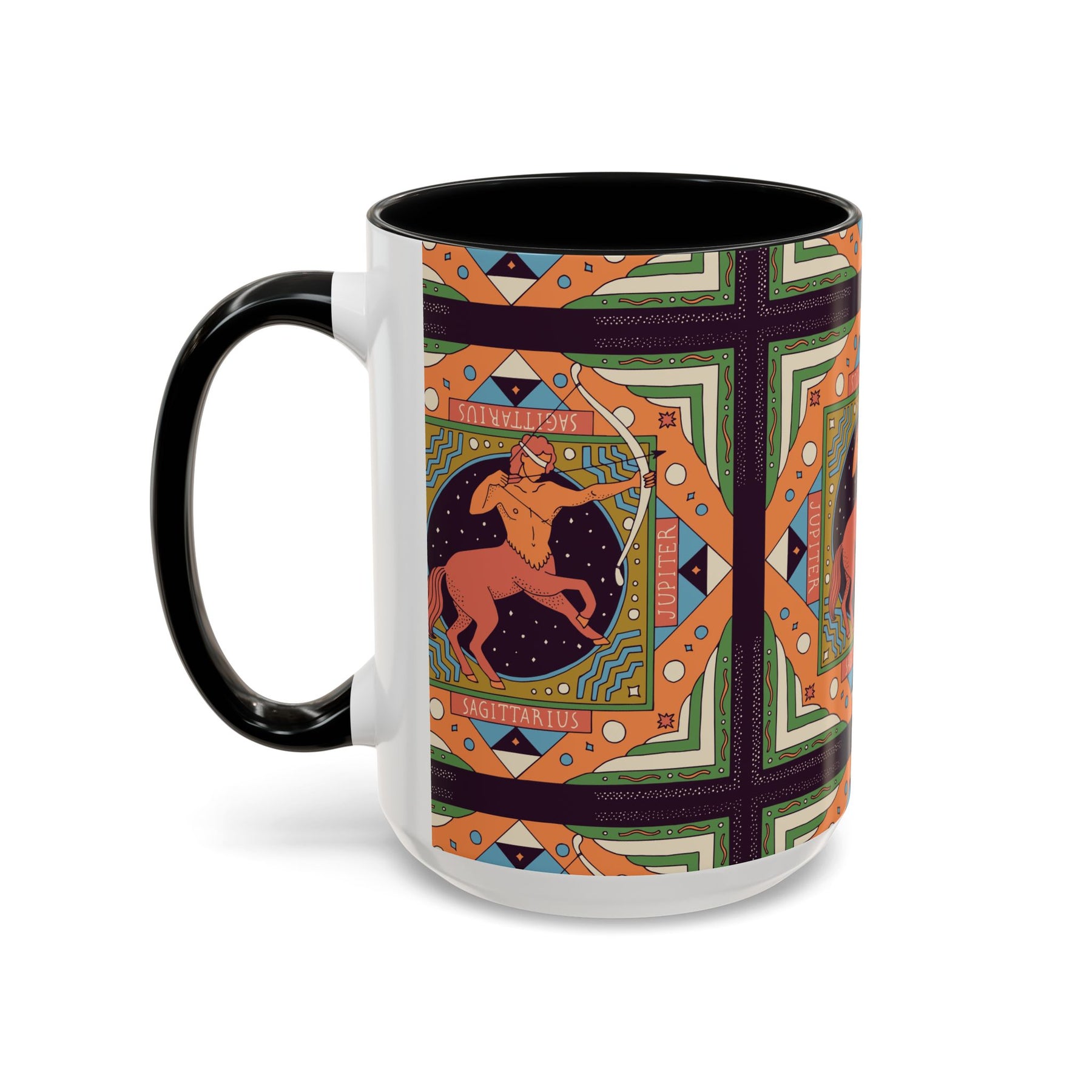 Sagittarius Custom Coffee Mug, Vibrant 11oz & 15oz Unique Printed Design - Ira World Art LLC