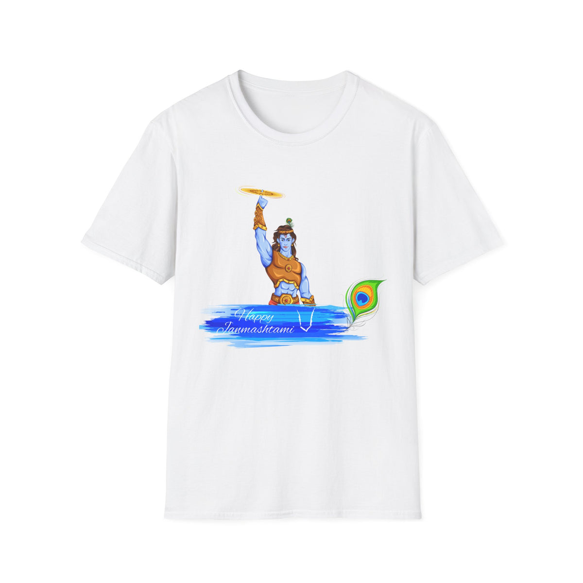 Krishna with Sudarshan Chakra Unisex T-Shirt, Hindu God Tee, Spirituality Shirt, Religious Apparel, Yoga Top - Ira World Art LLC