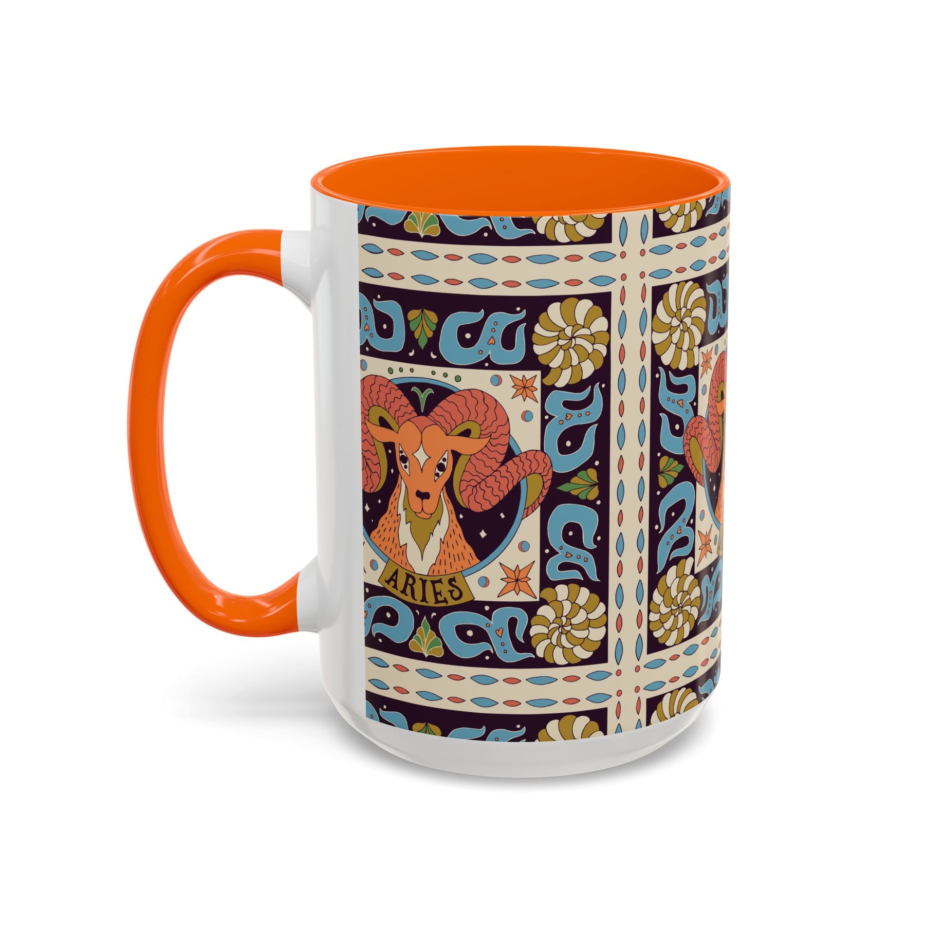 Colorful Capricorn Coffee Mug, Custom Ceramic 11oz & 15oz Zodiac Design - Ira World Art LLC