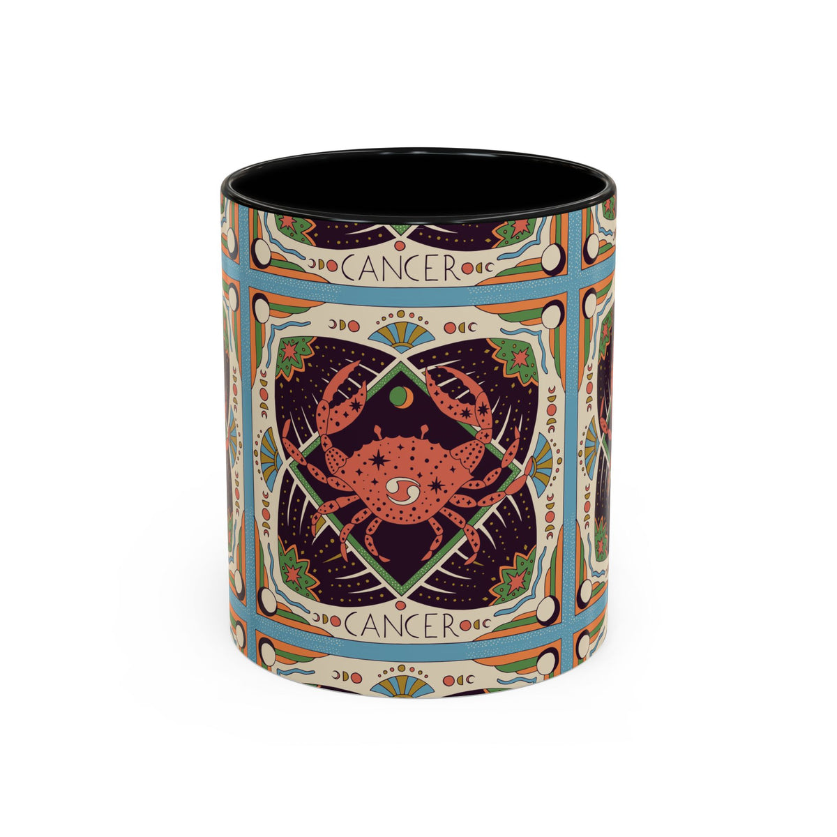 Colorful Capricorn Ceramic Mug, Custom 11oz & 15oz Zodiac Coffee Cup - Ira World Art LLC
