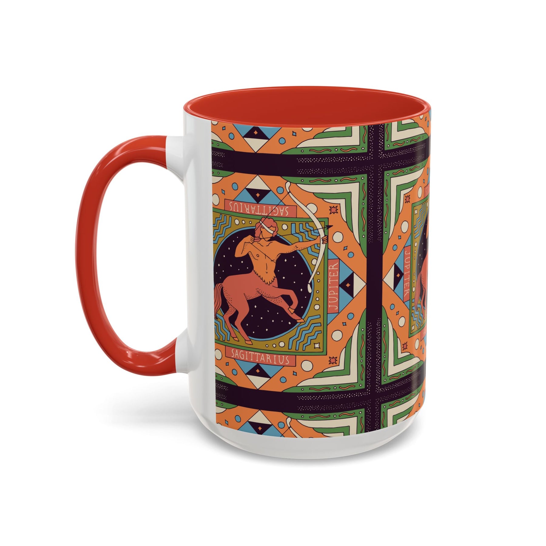 Sagittarius Custom Coffee Mug, Vibrant 11oz & 15oz Unique Printed Design - Ira World Art LLC
