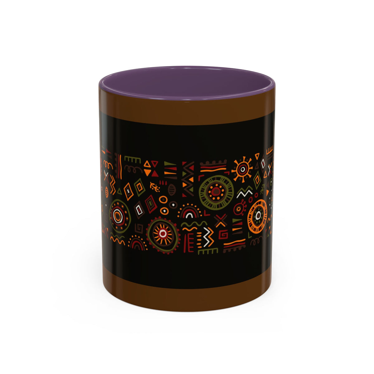 Tribal Ceramic Coffee Mug, Afrocentric Colorful Design, Custom 11oz & 15oz - Ira World Art LLC