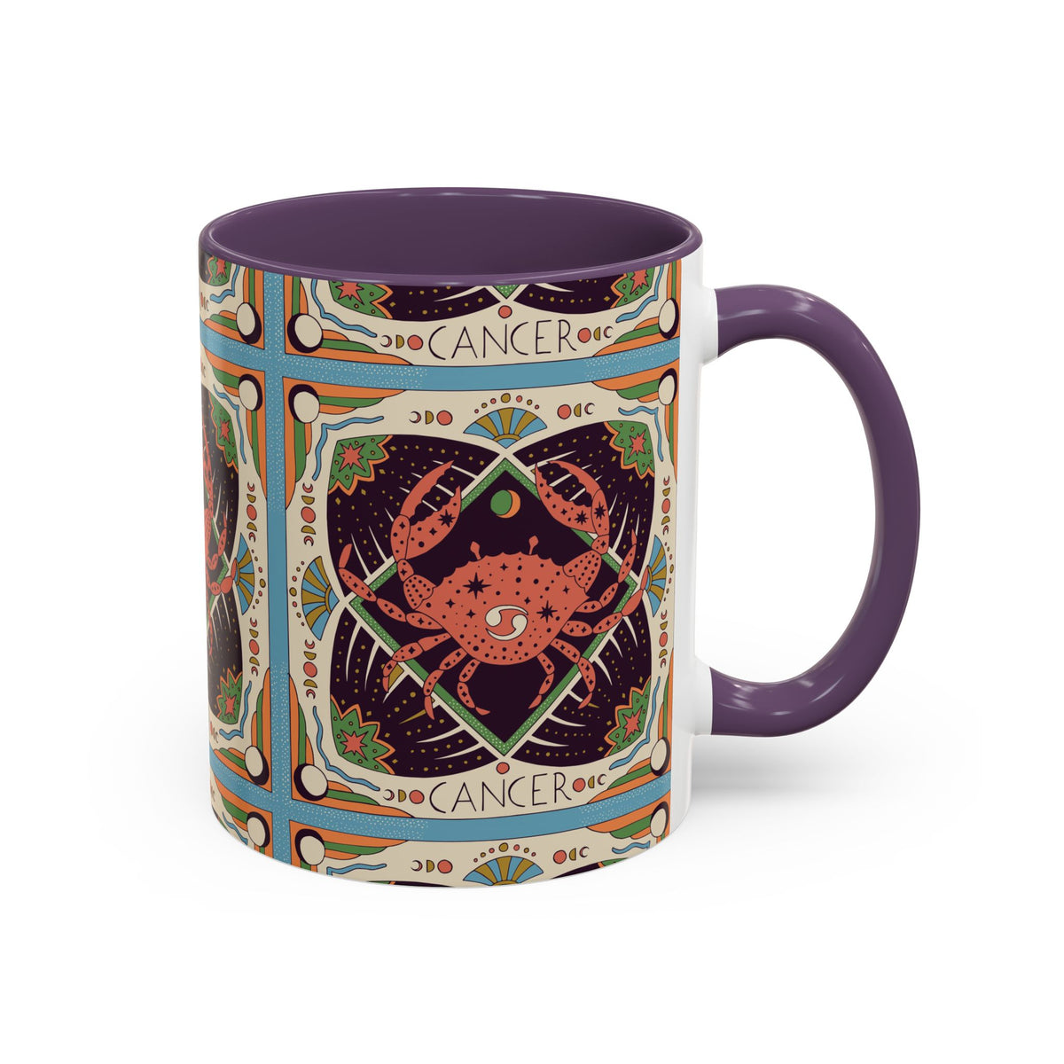 Colorful Capricorn Ceramic Mug, Custom 11oz & 15oz Zodiac Coffee Cup - Ira World Art LLC