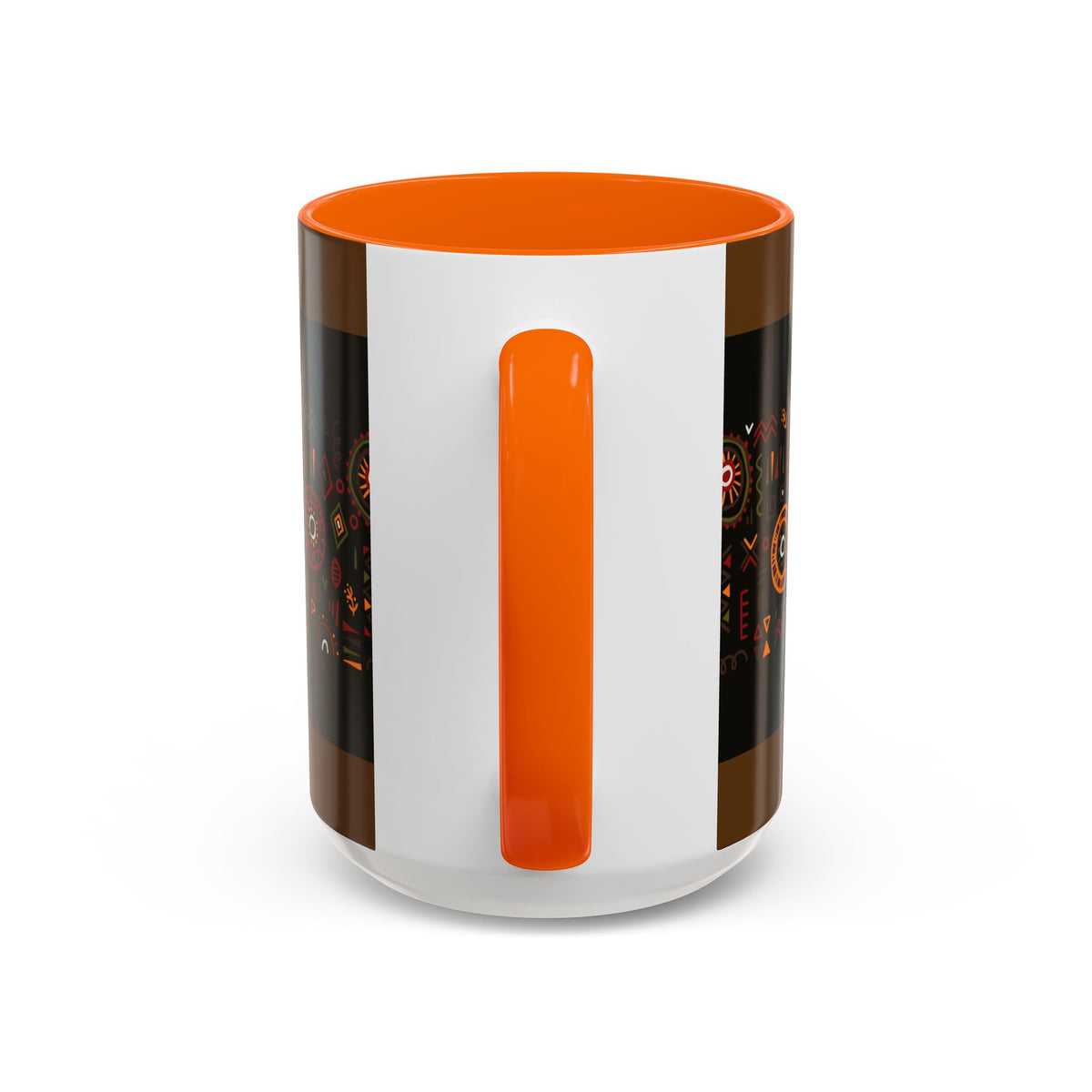 Tribal Ceramic Coffee Mug, Afrocentric Colorful Design, Custom 11oz & 15oz - Ira World Art LLC