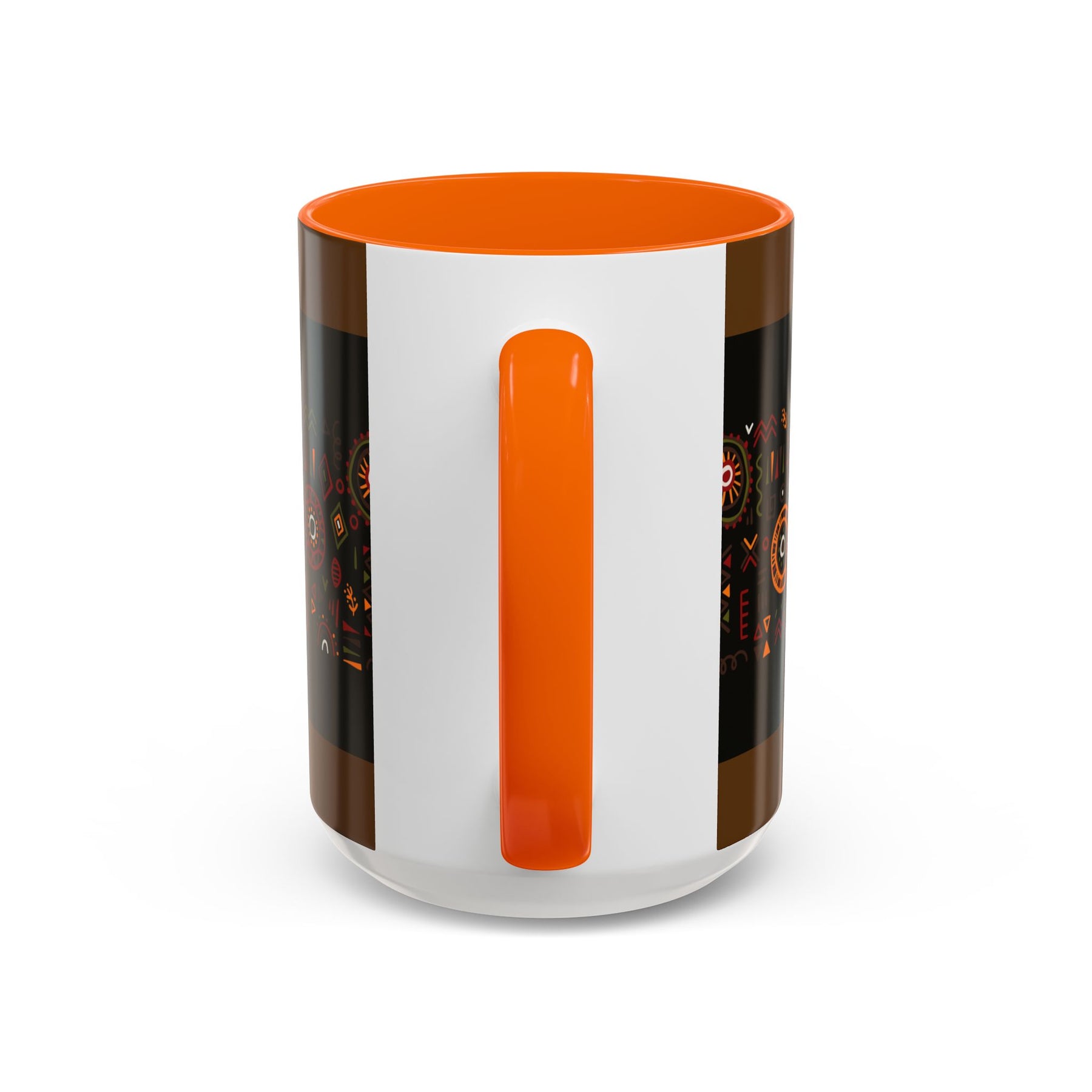 Tribal Ceramic Coffee Mug, Afrocentric Colorful Design, Custom 11oz & 15oz - Ira World Art LLC