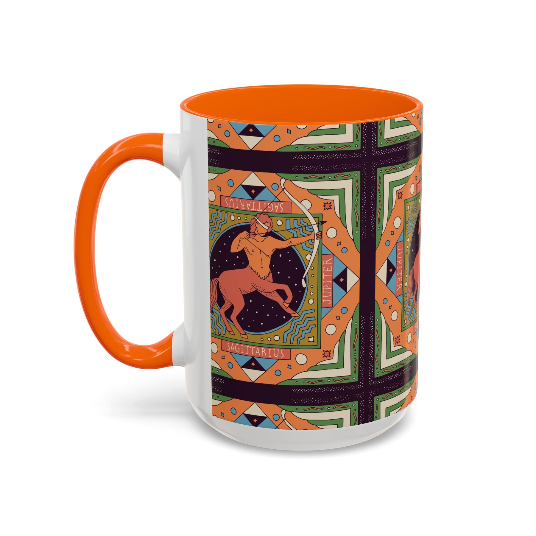 Sagittarius Custom Coffee Mug, Vibrant 11oz & 15oz Unique Printed Design - Ira World Art LLC
