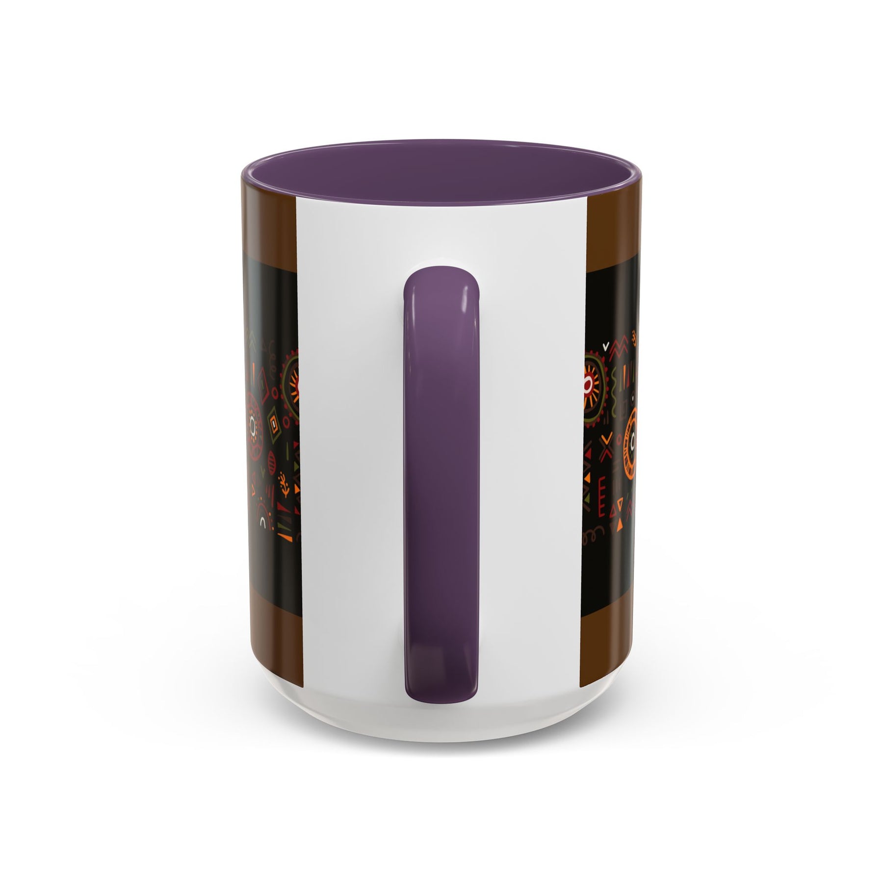 Tribal Ceramic Coffee Mug, Afrocentric Colorful Design, Custom 11oz & 15oz - Ira World Art LLC