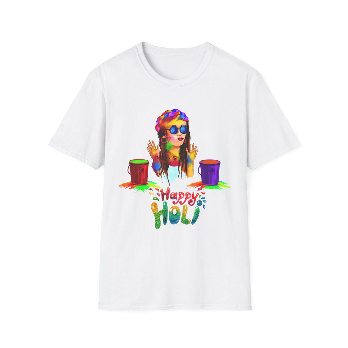 Holi Celebration T-Shirt — "Happy Holi" Colorful Powder Festival Tee - Ira World Art LLC