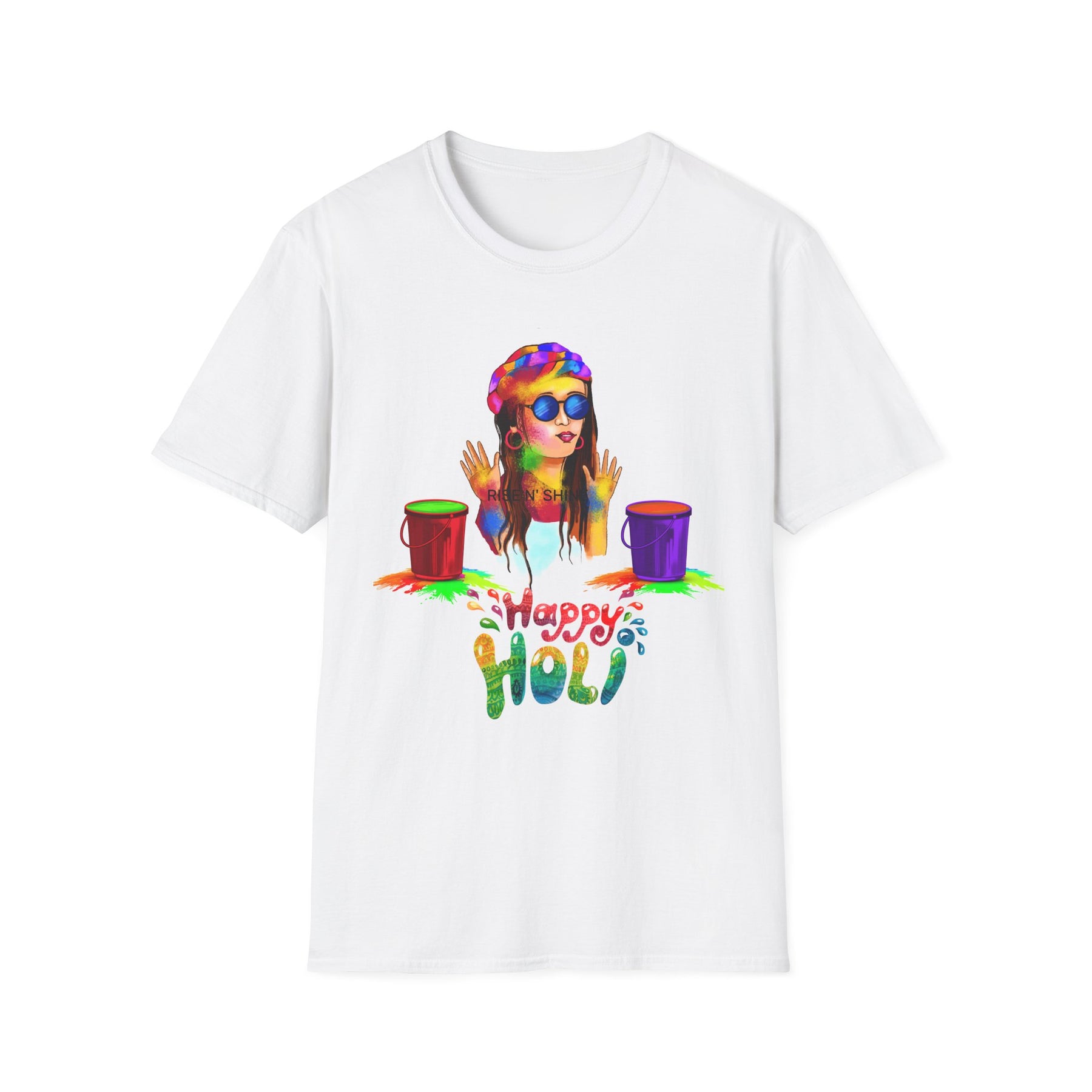 Holi Celebration T-Shirt — "Happy Holi" Colorful Powder Festival Tee - Ira World Art LLC