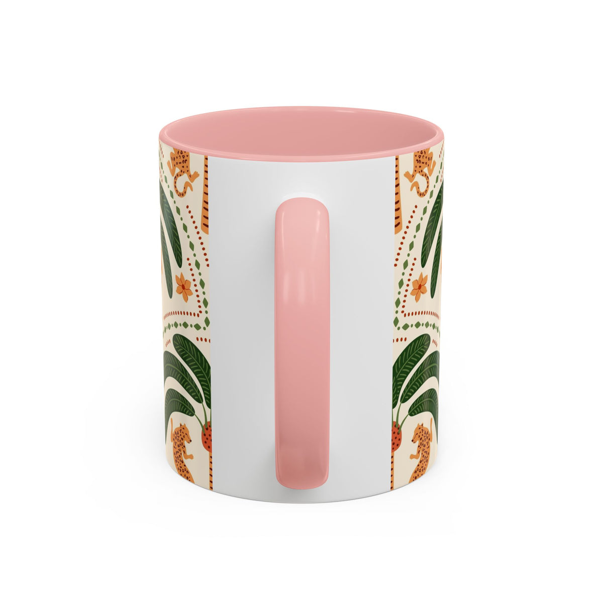 Tropical Ceramic Coffee Mug with Colorful Floral Design, 11oz & 15oz - Ira World Art LLC