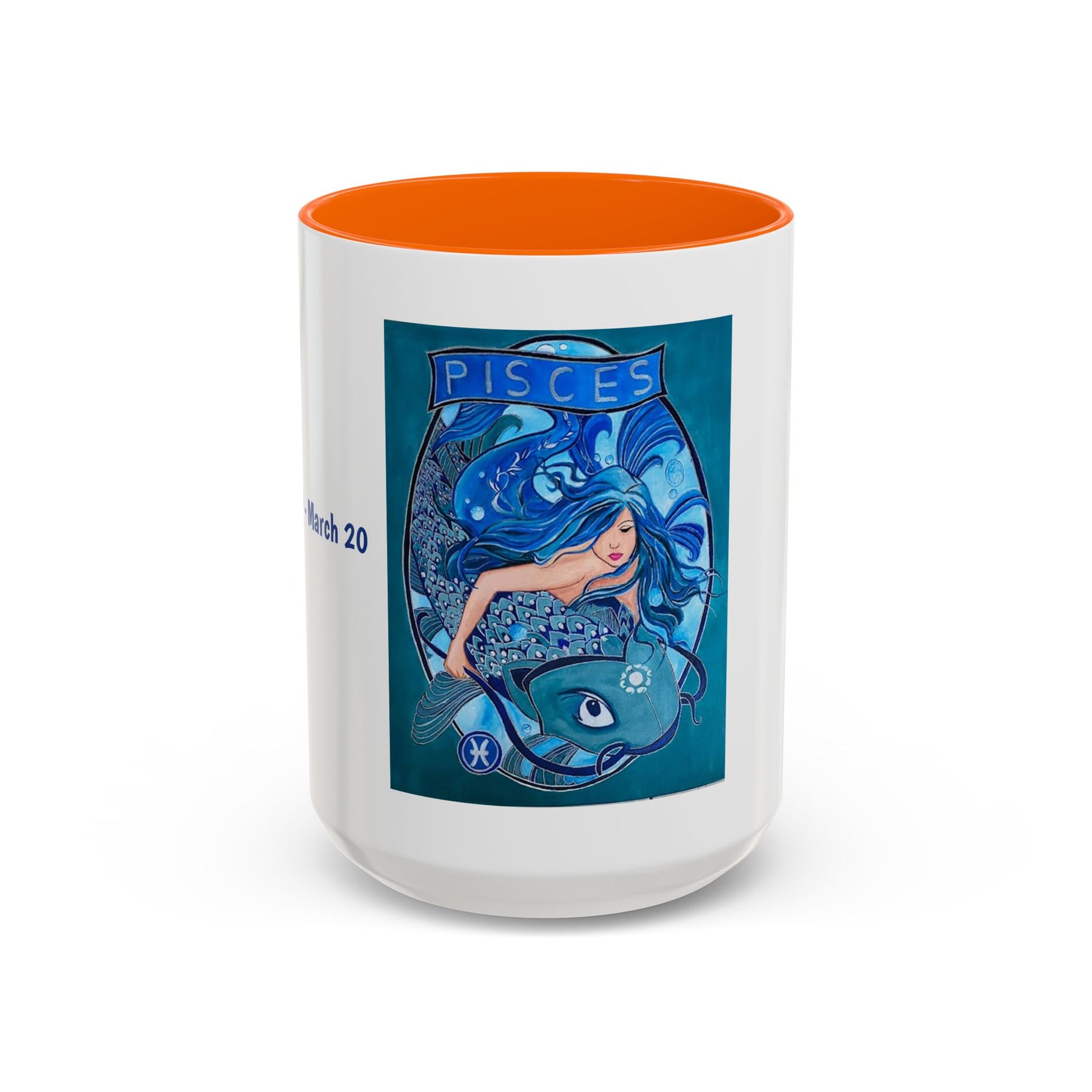 Pisces Zodiac Mug, Colorful Ceramic Fish Mug Design, Cute 11oz Cup - Ira World Art LLC