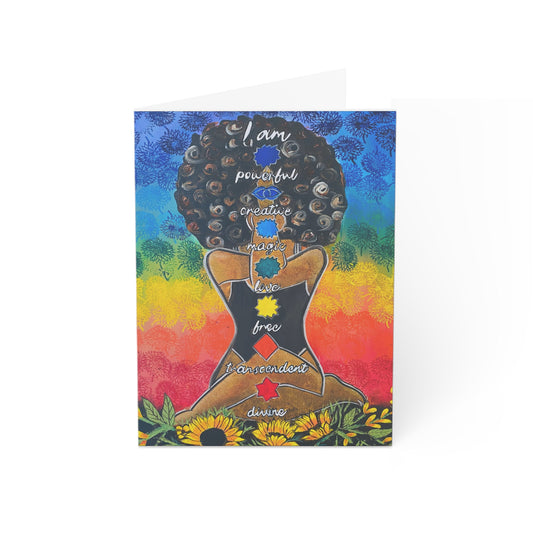 Awaken Your Spirit: Seven Chakra Greeting Card Set for Harmonious Wishes (1, 10, 30, and 50pcs) - Ira World Art LLC