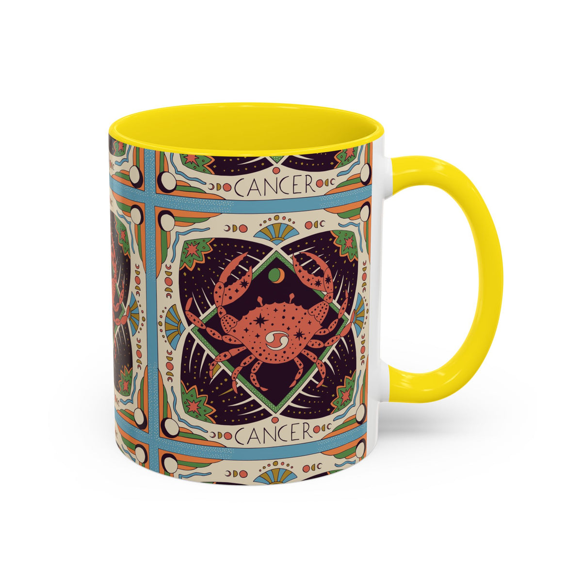 Colorful Capricorn Ceramic Mug, Custom 11oz & 15oz Zodiac Coffee Cup - Ira World Art LLC