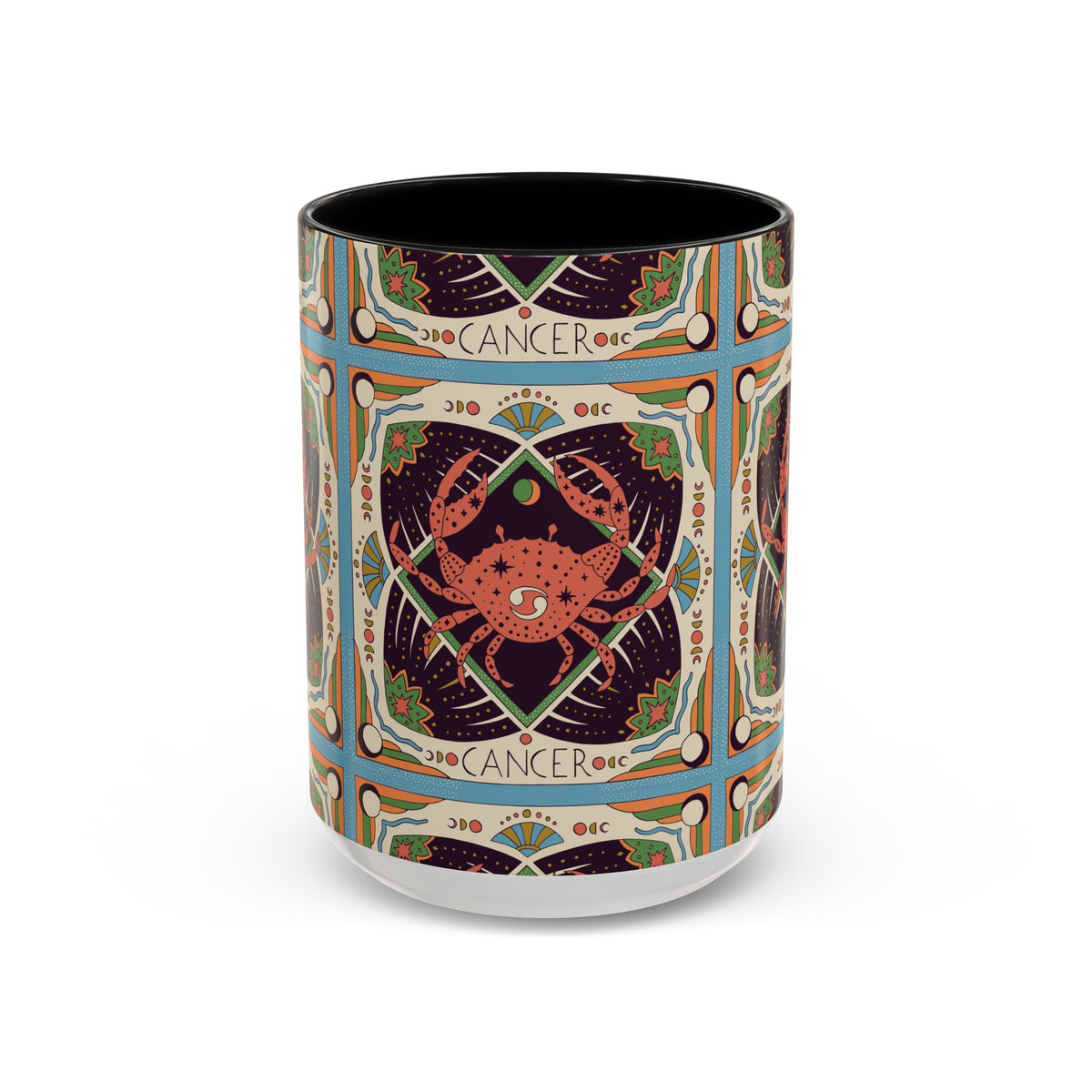 Colorful Capricorn Ceramic Mug, Custom 11oz & 15oz Zodiac Coffee Cup - Ira World Art LLC