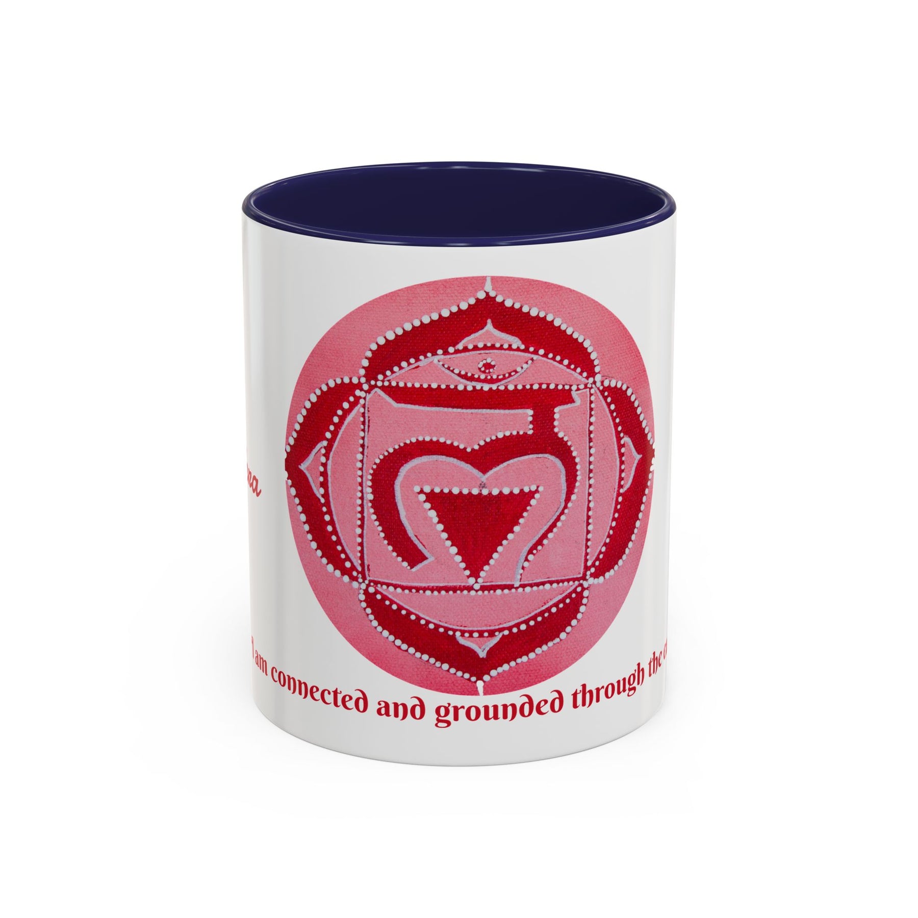 Root Chakra Mug for Meditation – 11oz Yoga Cup with Bold Design - Ira World Art LLC