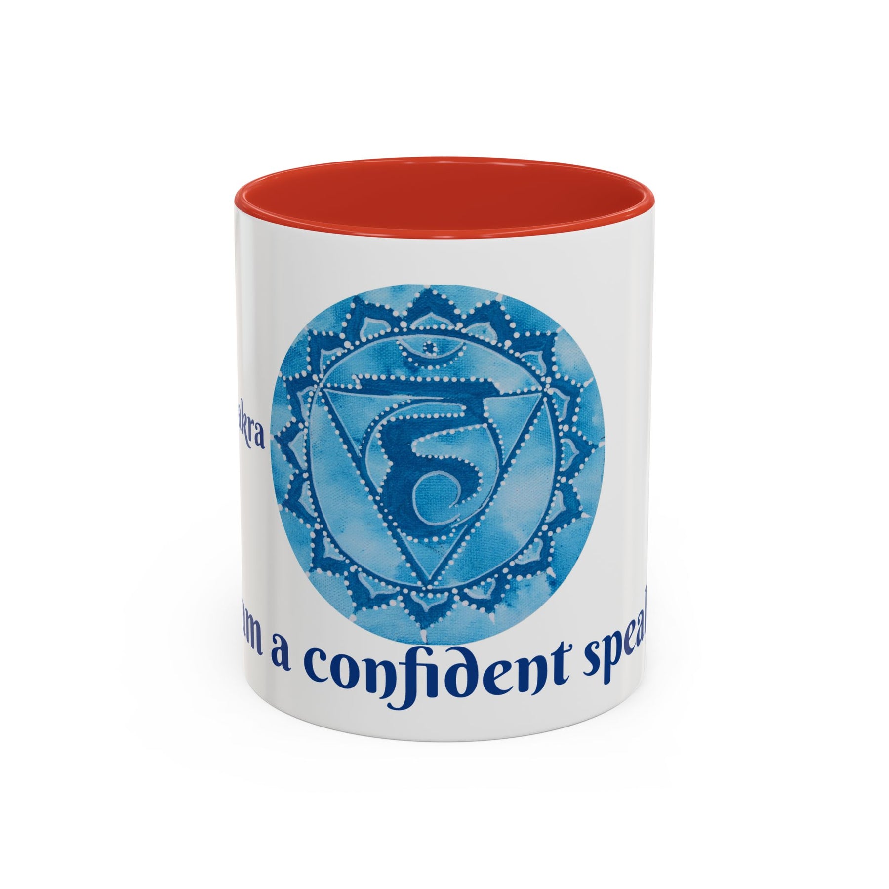 Throat Chakra 11oz Ceramic Coffee Mug with Aesthetic Art Design, Tea Cup - Ira World Art LLC